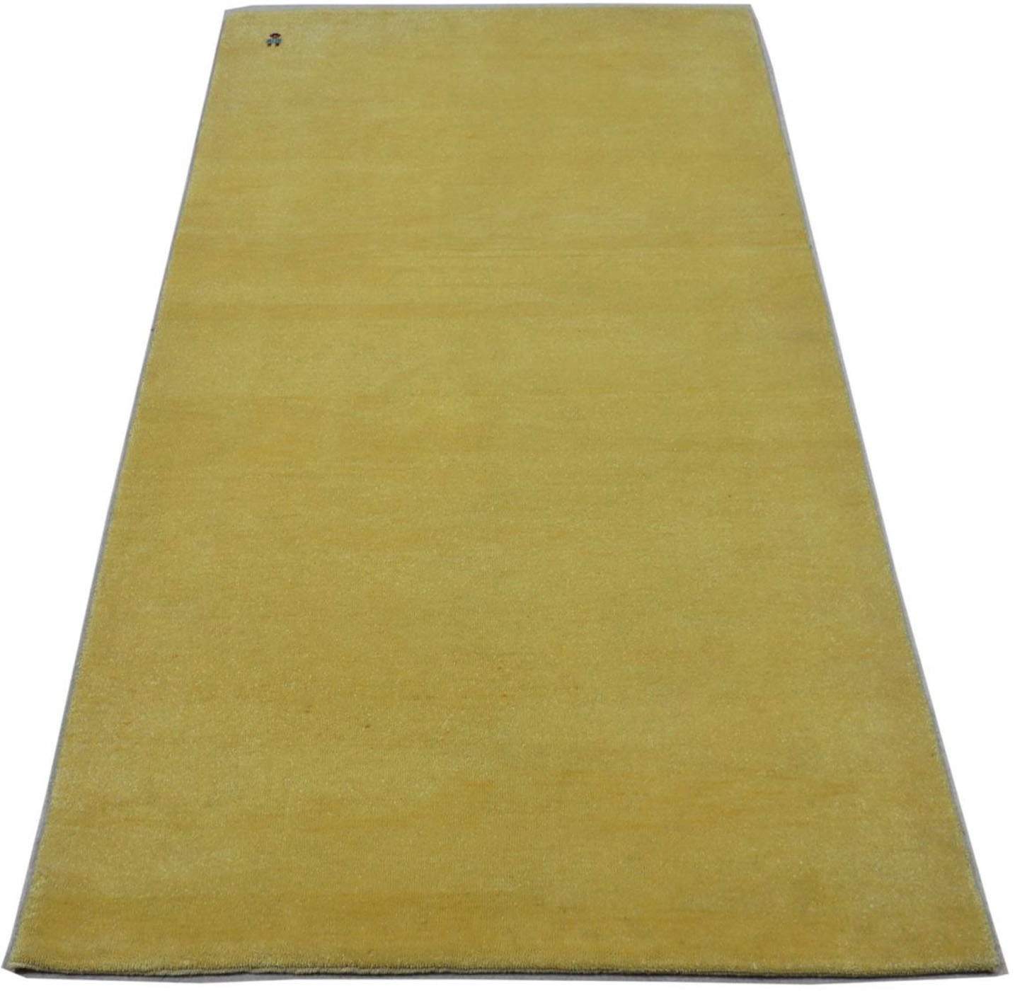 Image of morgenland Wollteppich »Loribaft Minimal Verde oliva 190 x 102 cm«, rechteckig, 1,2 mm Höhe, Handgeknüpft bei Ackermann Versand Schweiz