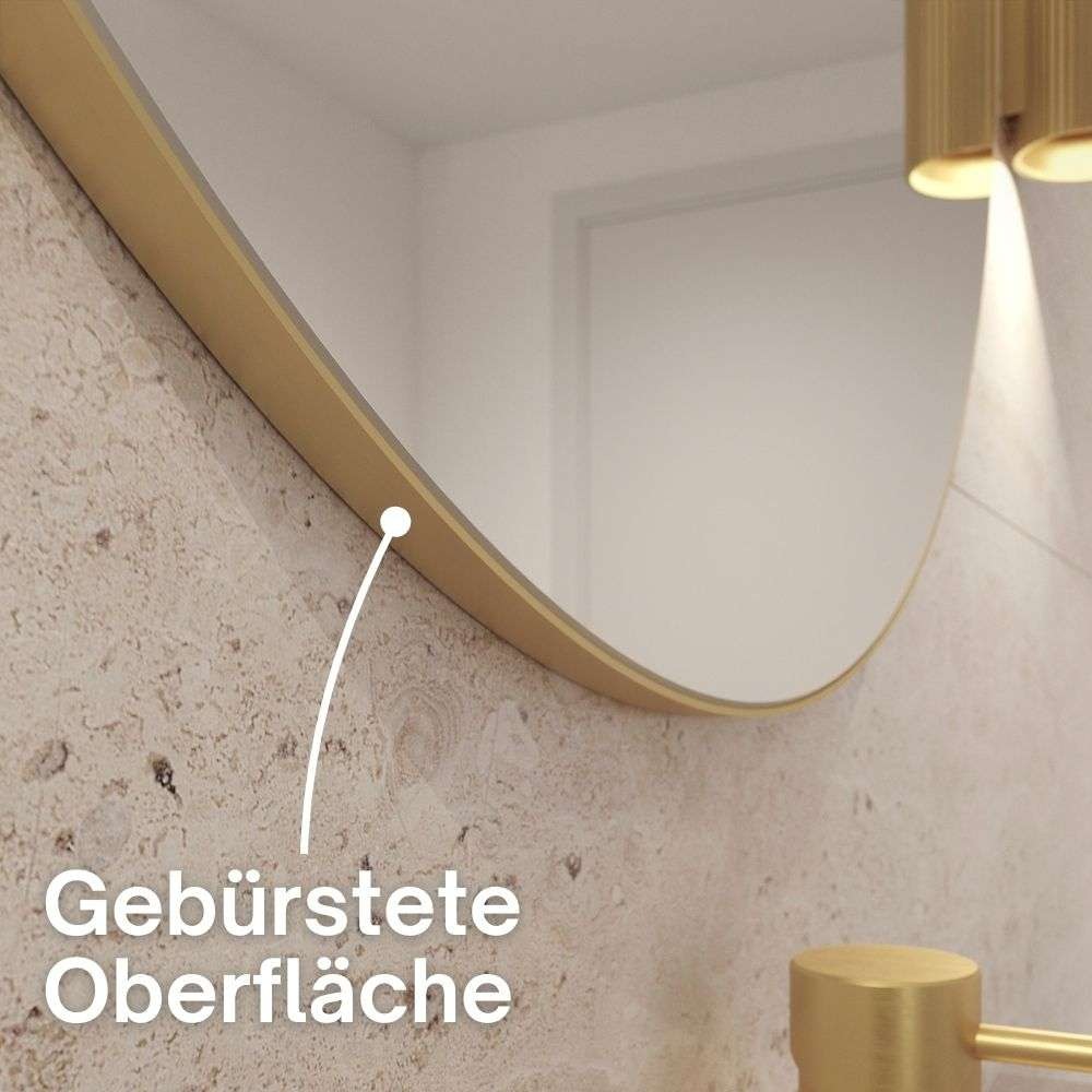 Loevschall Wandspiegel »Refine Wandspiegel rund – stilvoller Designspiegel mit edlem Rahmen,«, in mehreren Grössen & Farben für Bad, Schlafzimmer & Flur
