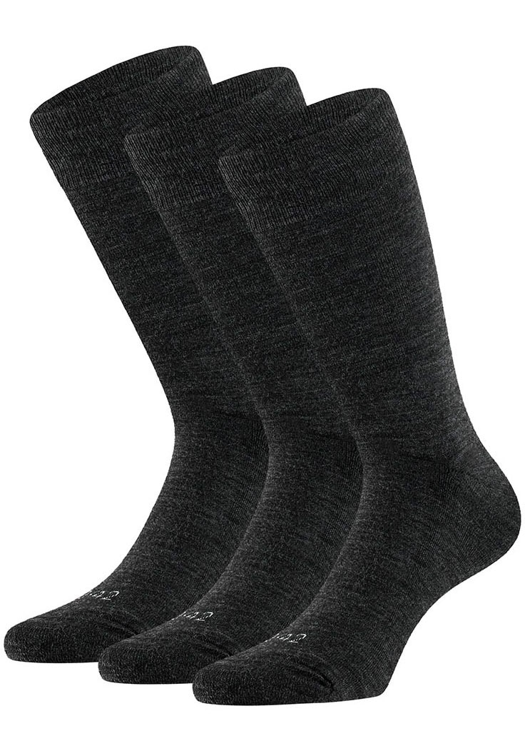 Image of Apollo Basicsocken Unisex mit Stickerei und weichen Merinowoll-Anteil