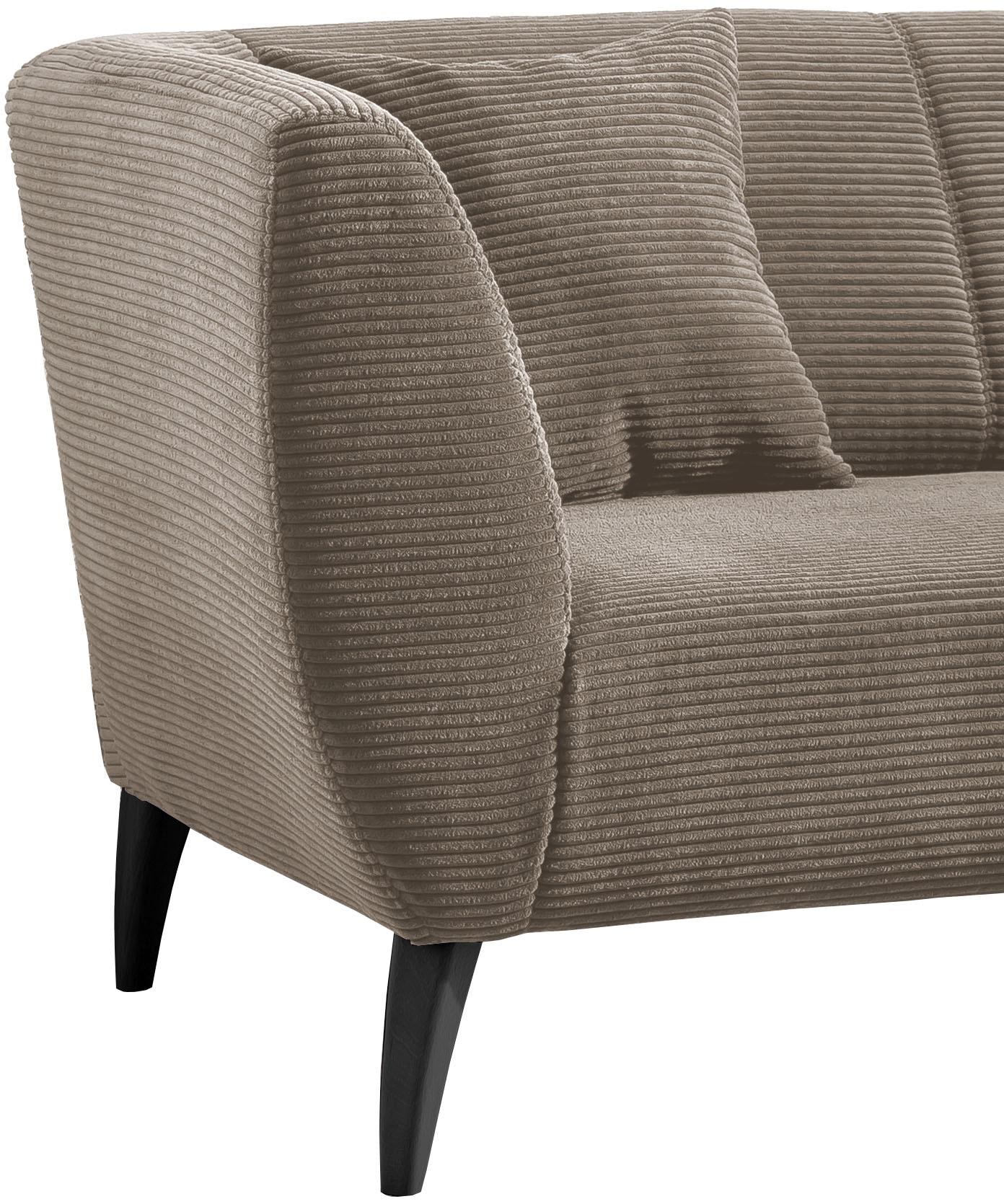 Home affaire Polstergarnitur »Lazio modern und bequem, schmale Armlehnen, tolle Detailverarbeitung« Set, 3-Sitzer und 2-Sitzer, 2 Stk. tlg. zwei verschiedene Fussfarben wählbar