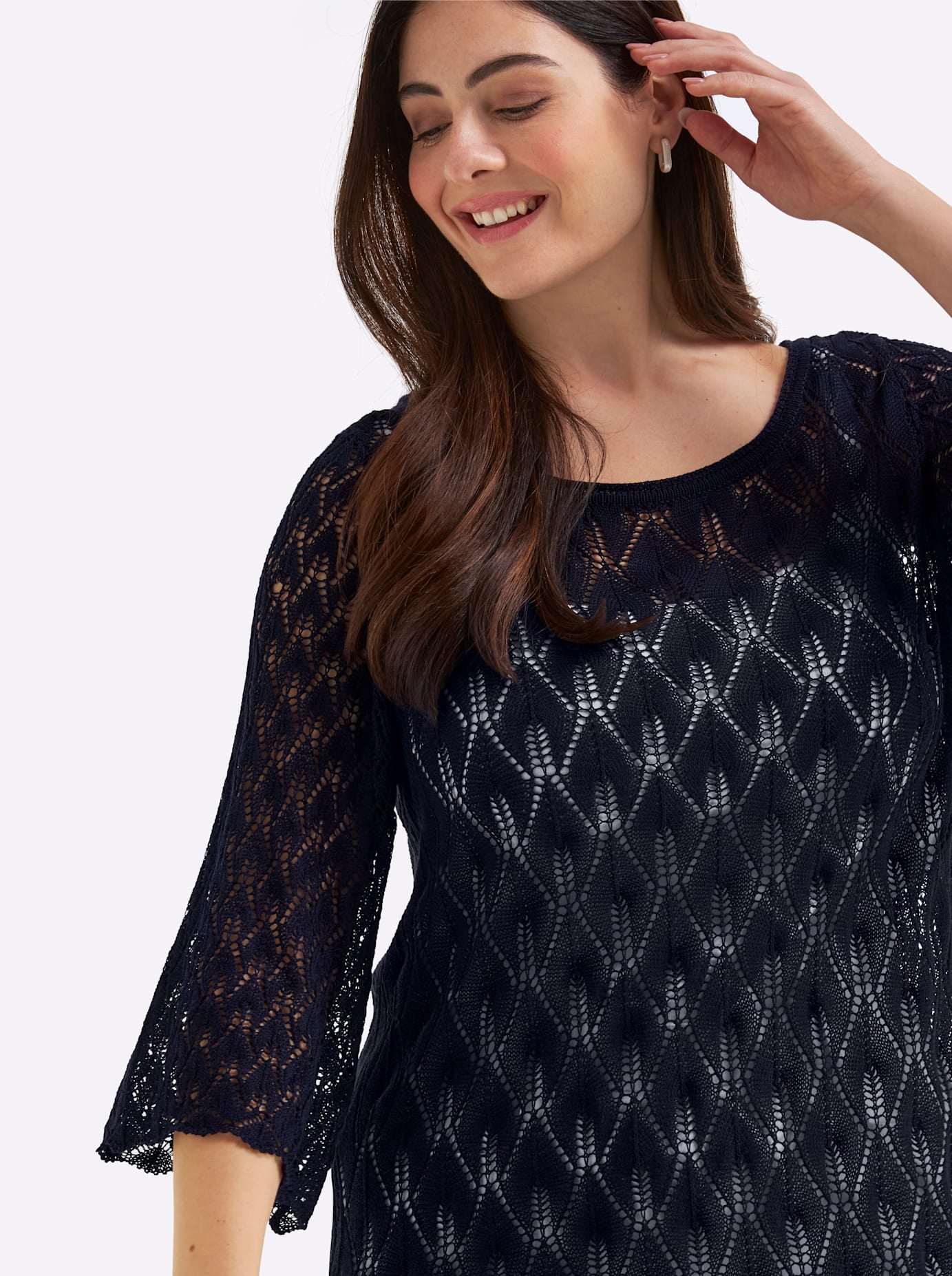 Sheego Pull en tricot »3/4-Arm-Pullover«