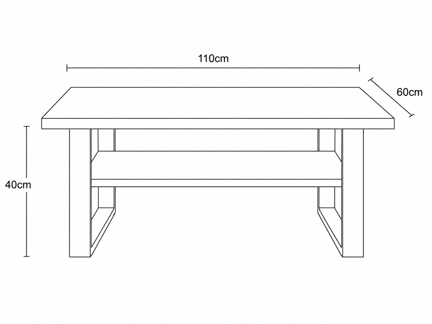 GOODproduct Couchtisch »Svalbard, Wohnzimmertisch, Sofatisch, Beistelltisch, Kaffeetisch« Wildeiche geölt Natur/Smoke, Baumkante, Metallgestell