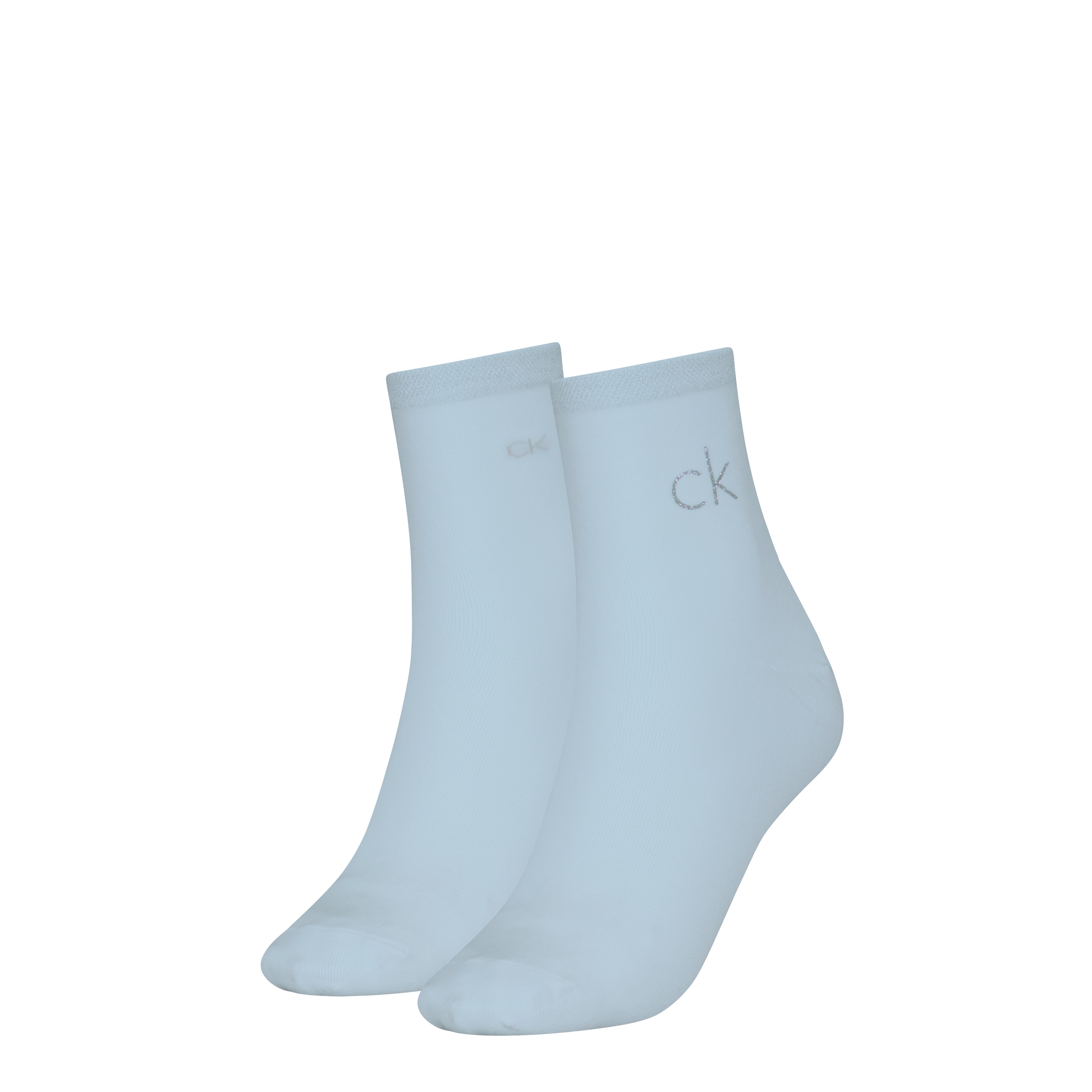 Calvin Klein Jeans Chaussettes »CK WOMEN SHORT SOCK 2P SHINY LOGO« 2 Paar,  1x mit Glitzer-Logo