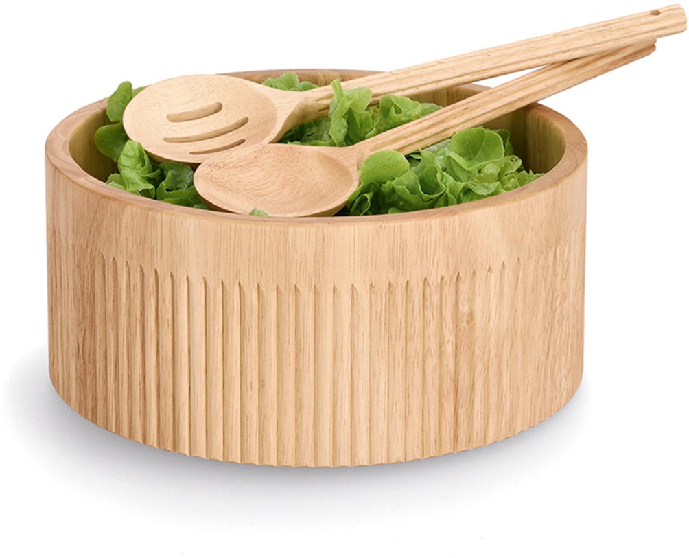 Zeller Present Salatbesteck »Stripes« Gummibaum, langlebig und robust