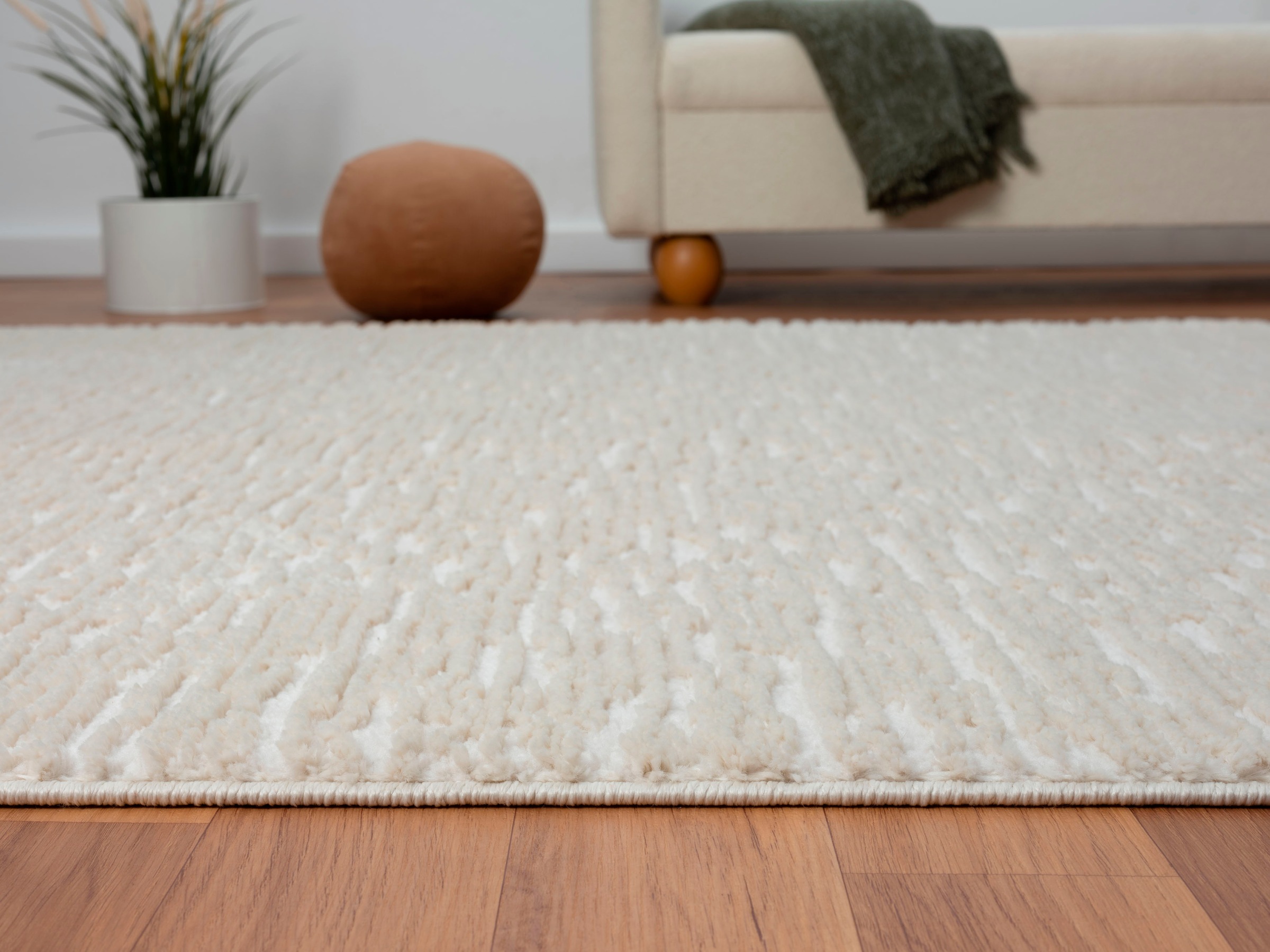 Myflair Möbel & Accessoires Hochflor-Teppich »Moroccan Pureness«, rechteckig, 24 mm Höhe, moderner Teppich, Uni Farben, flauschig weich durch Hochflor