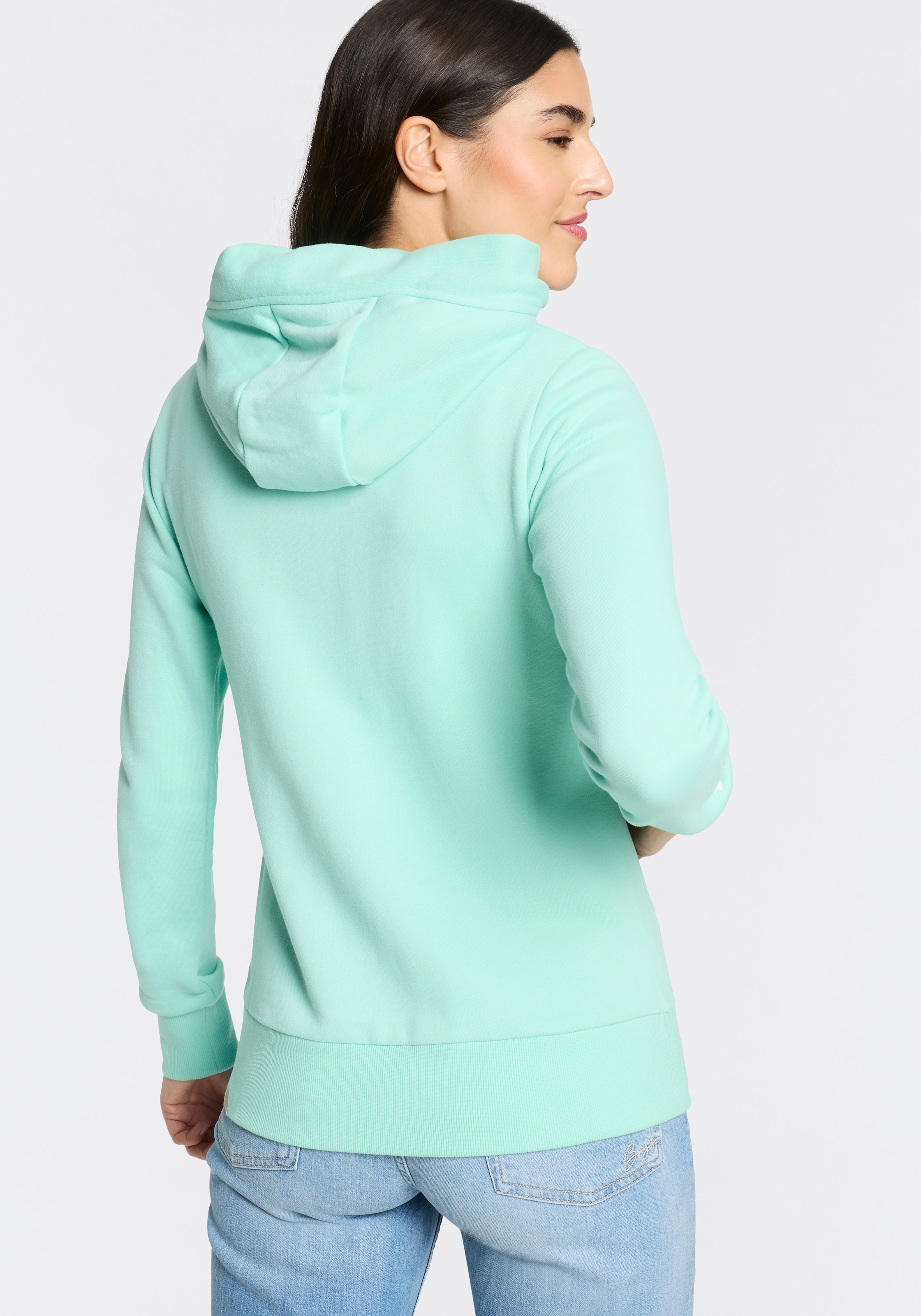 Ragwear Sweat à capuche »NESKIA ZIP A O« mit Kordelzug und Logo am Ärmel