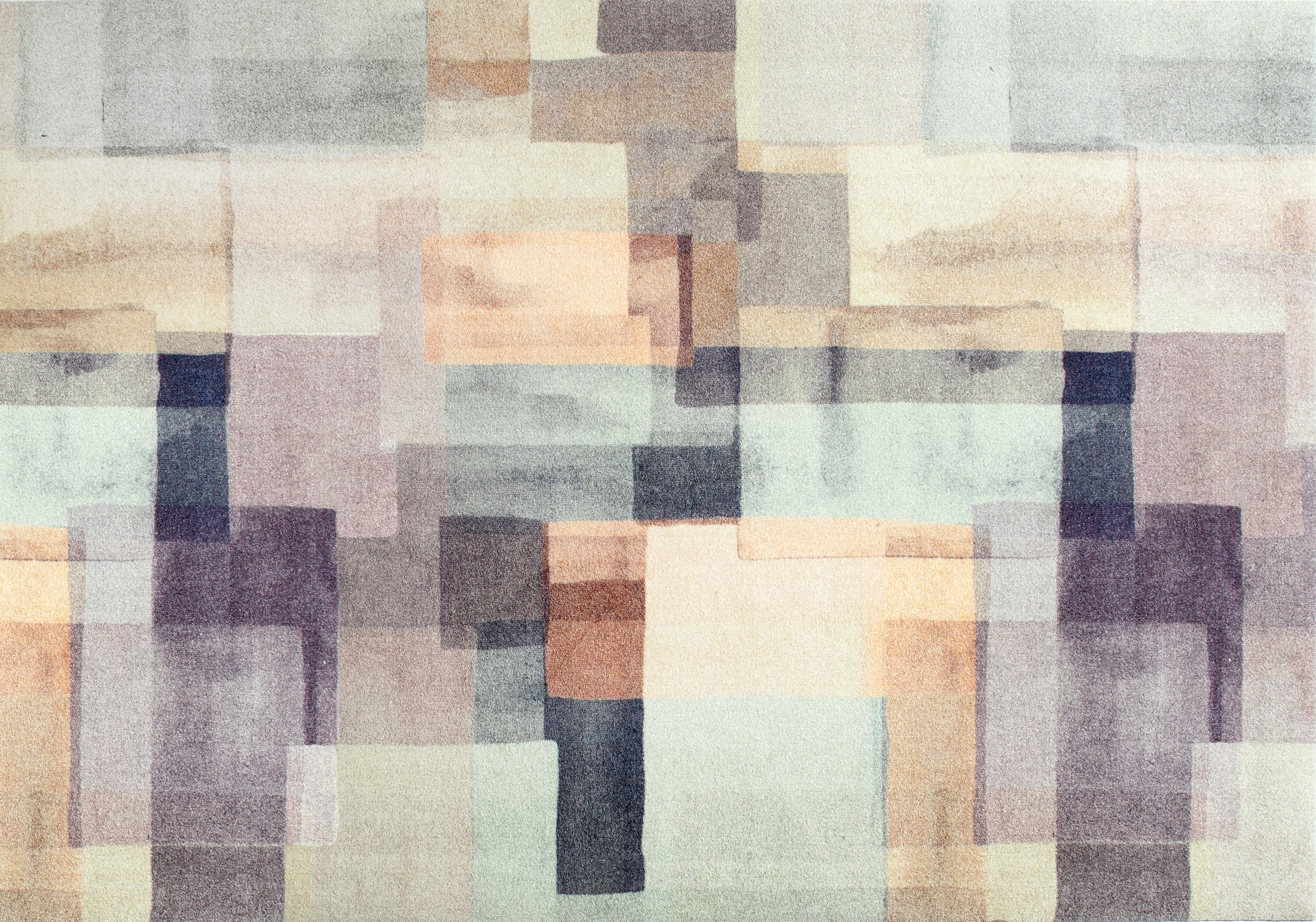Image of wash+dry by Kleen-Tex Teppich "und Läufer Gentle Blocks" rechteckig 9 mm Höhe