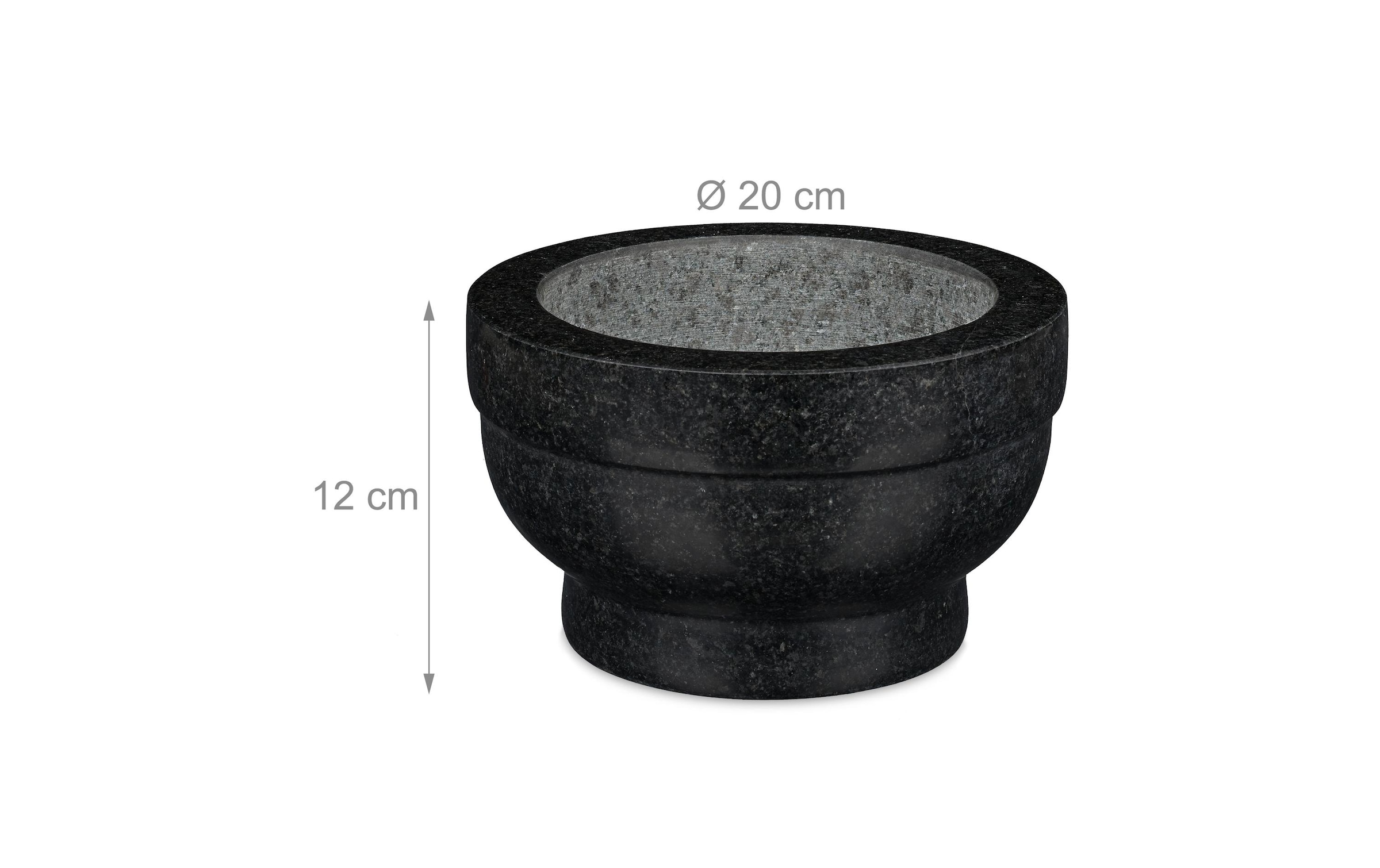 relaxdays Mortier »und Stossel Set 20 cm«