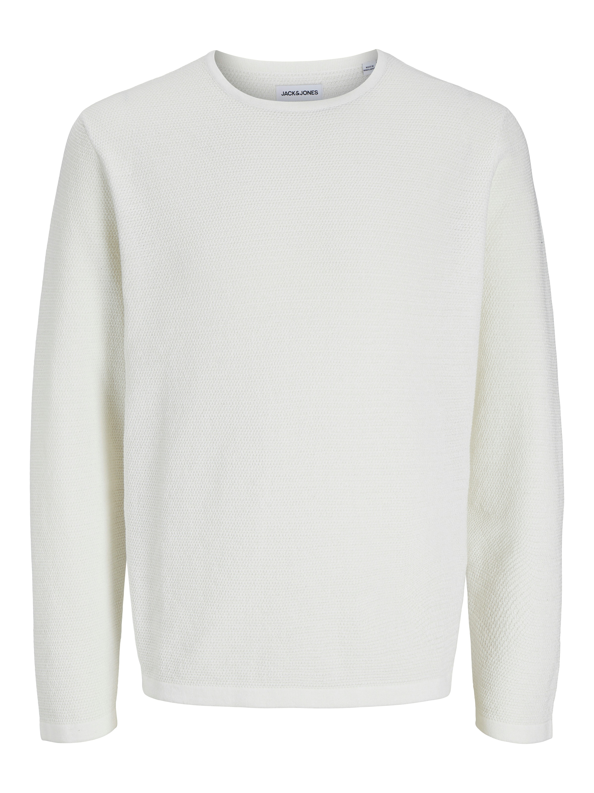 Jack & Jones Rundhalspullover »JJEGEORGE KNIT CREW NECK NOOS«, in Strick Optik