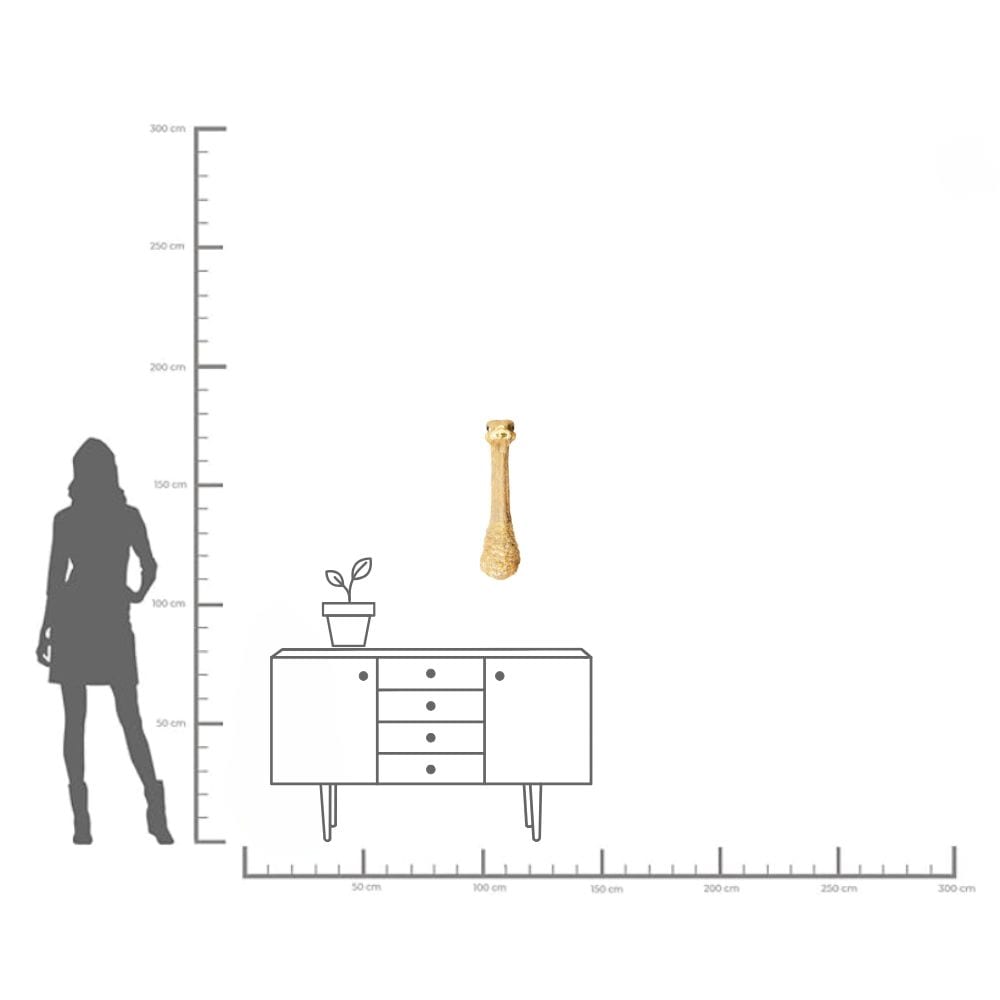 Kare Design Objet de décoration murale »Wandschmuck Ostrich Gold 19x72cm«