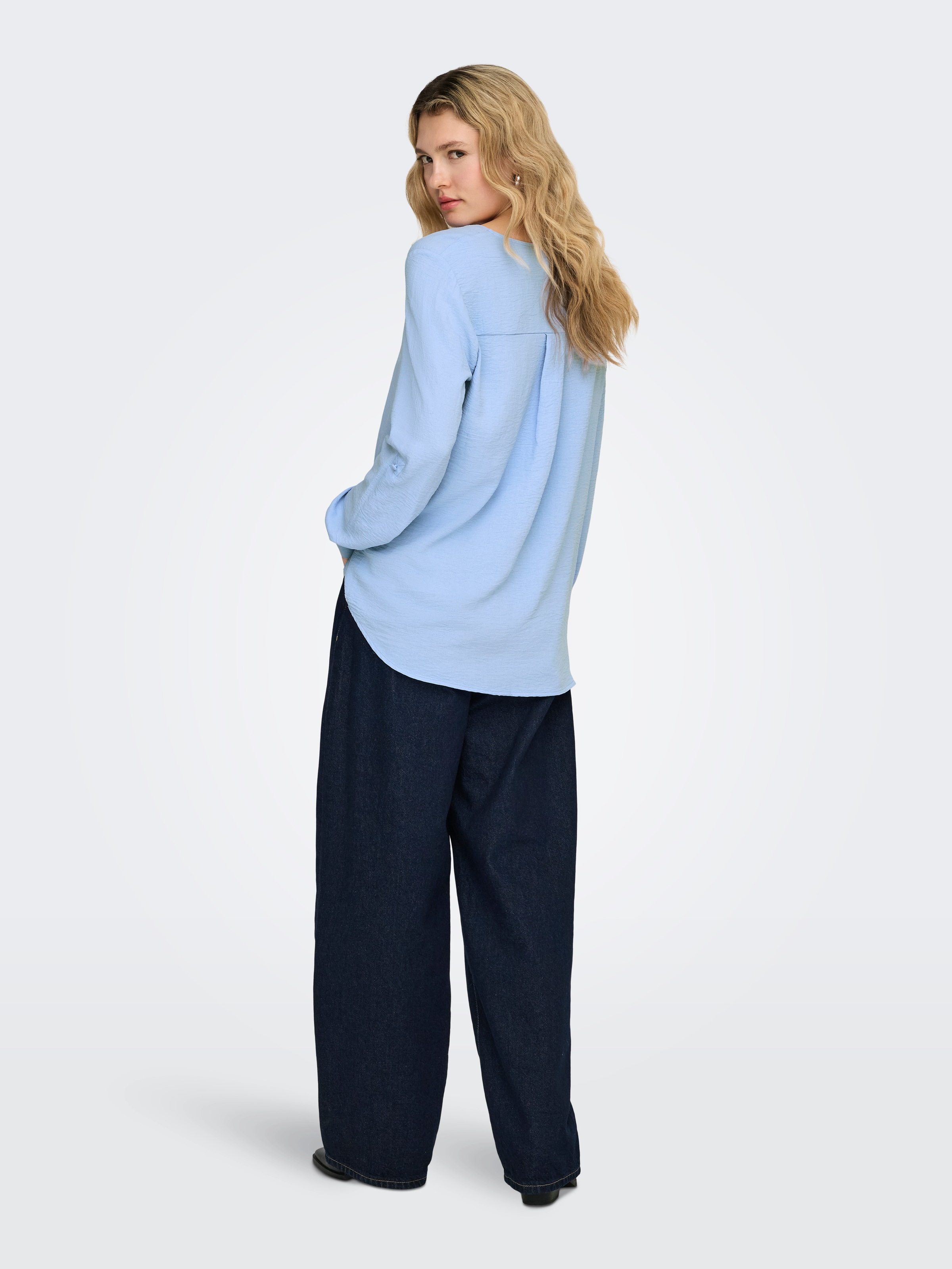 ONLY Shirtbluse »ONLJANA METTE V-NECK LS SHIRT NOOS WVN«