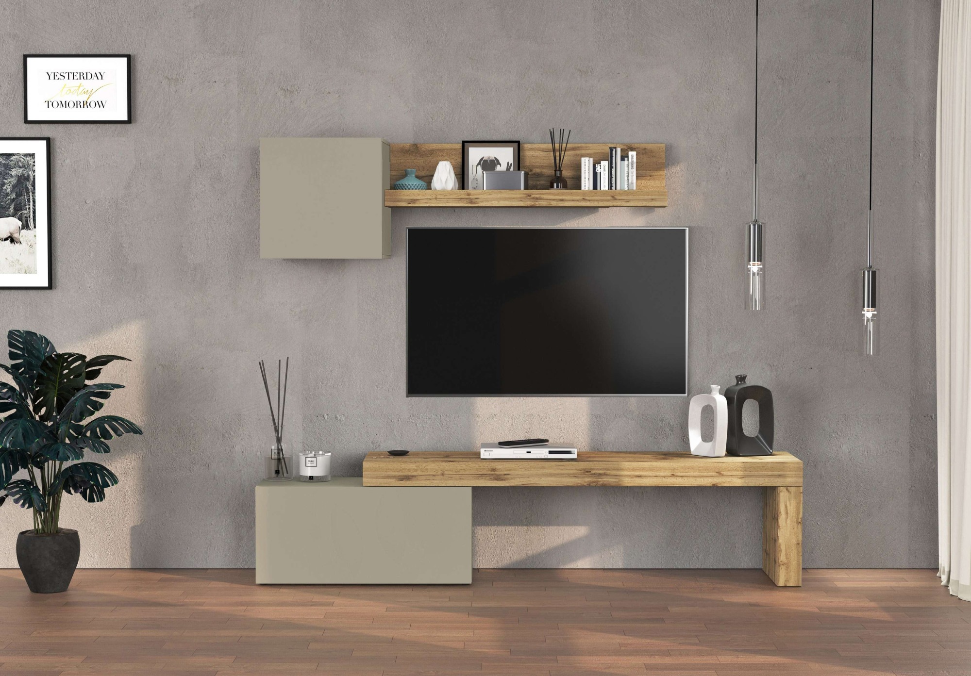 INOSIGN TV-Wand »Chronos TV-Set, Wohnwand – Elemente frei platzierbar, Made in Italy« Set, 3-er set, 3 Stk. tlg.