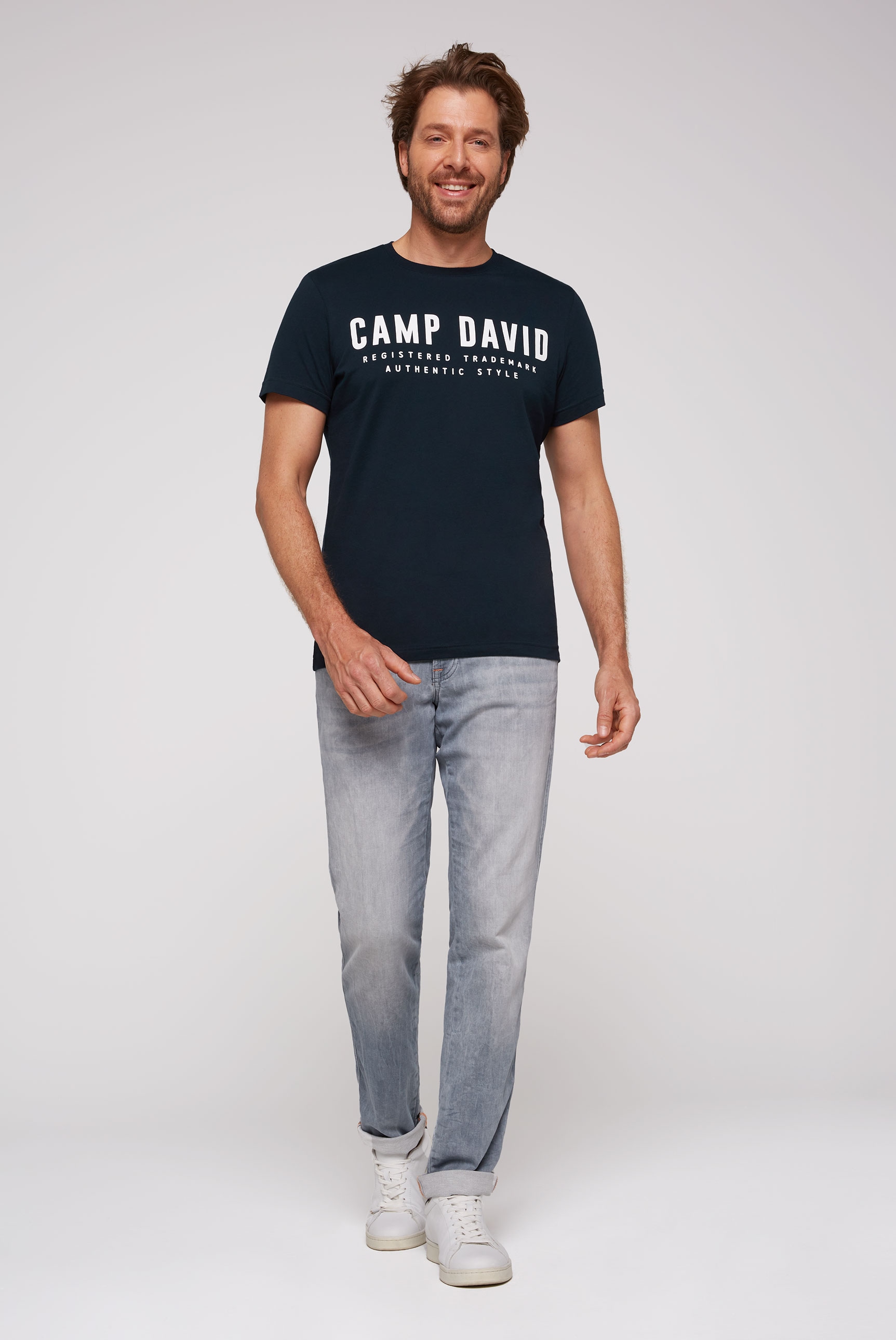 CAMP DAVID T-Shirt, mit Logo Print auf der Vorderseite