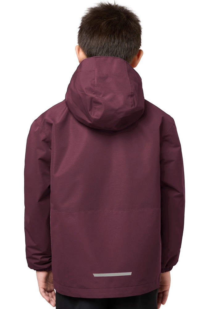 Jack Wolfskin Veste fonctionnelle 3 en 1 »ICELAND 3IN1 JACKET K« avec capuche pour enfants, avec capuche fixe, respirant, coupe-vent, imperméable