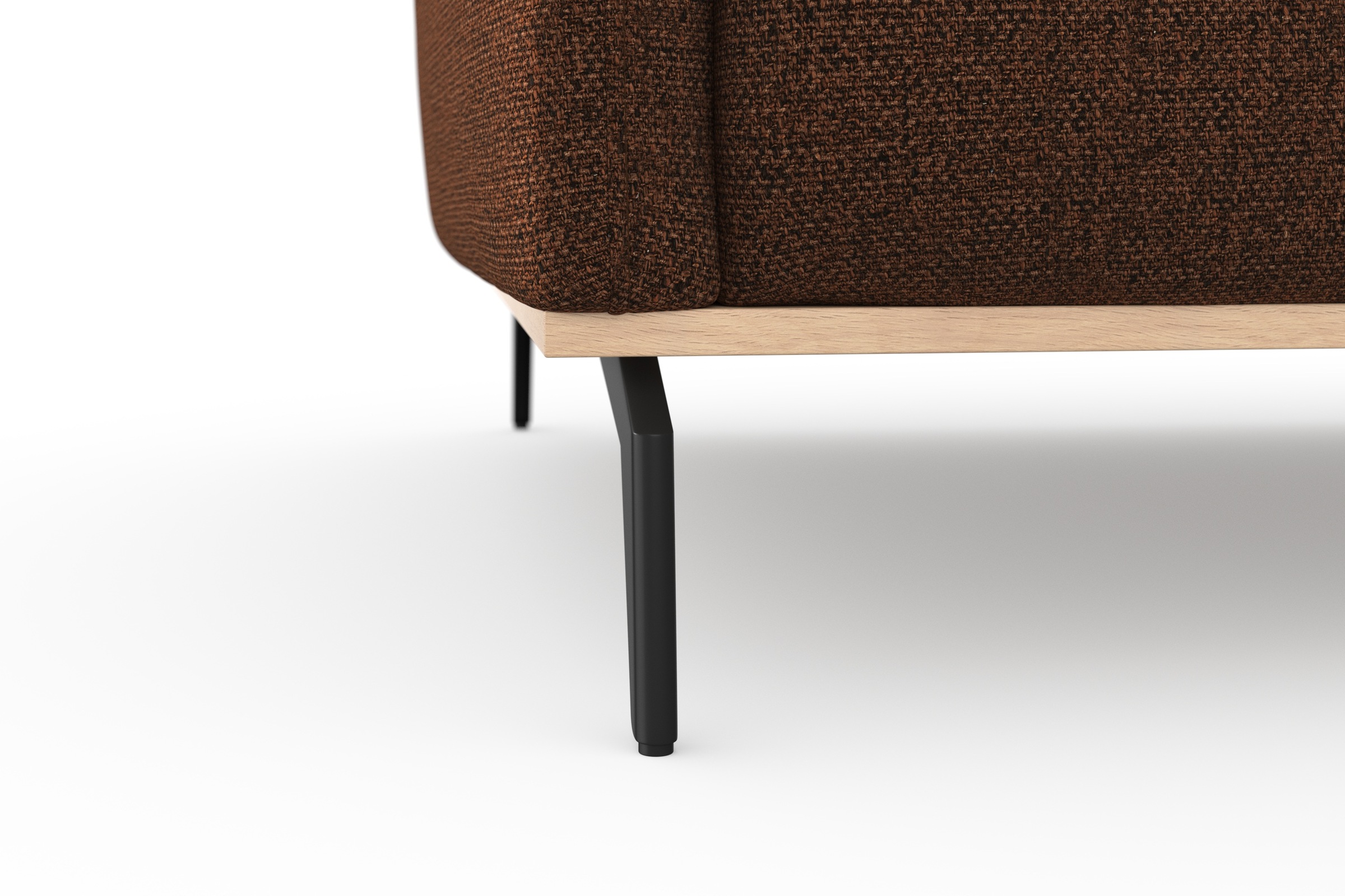 Places of Style Ecksofa »Fjord L-Form«, massiv, wahlweise mit Armlehnfunktion, Kopf- Sitztiefenverstellung