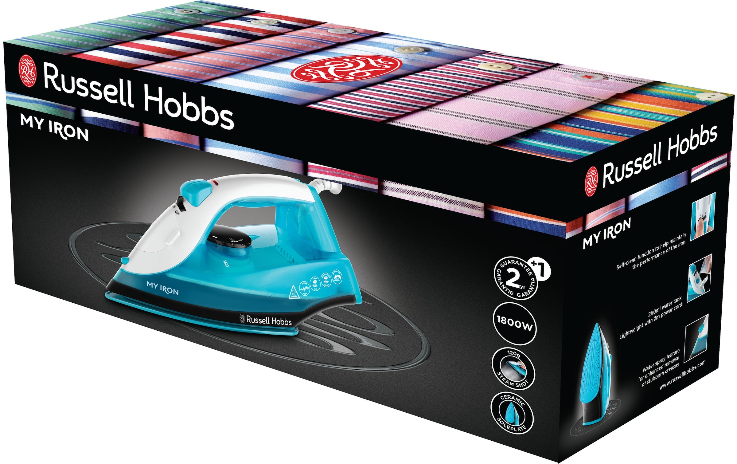 RUSSELL HOBBS Dampfbügeleisen »My Iron 25580-56 Blau/Weiss«, 1800 W
