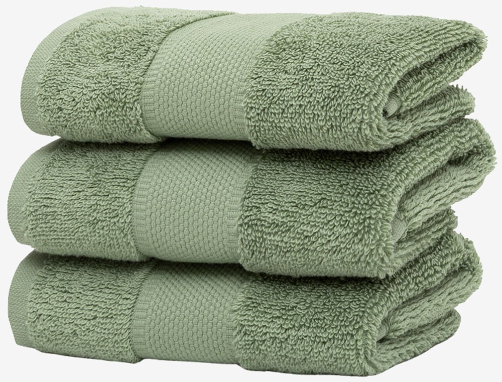 Image of Wolkenfeld Gaestehandtuecher "Premium Low-Twist Baumwolle 550 g/m² – 3 Gästehandtücher" 30×50 cm – weich, saugfähig und ideal für Gäste & Alltag