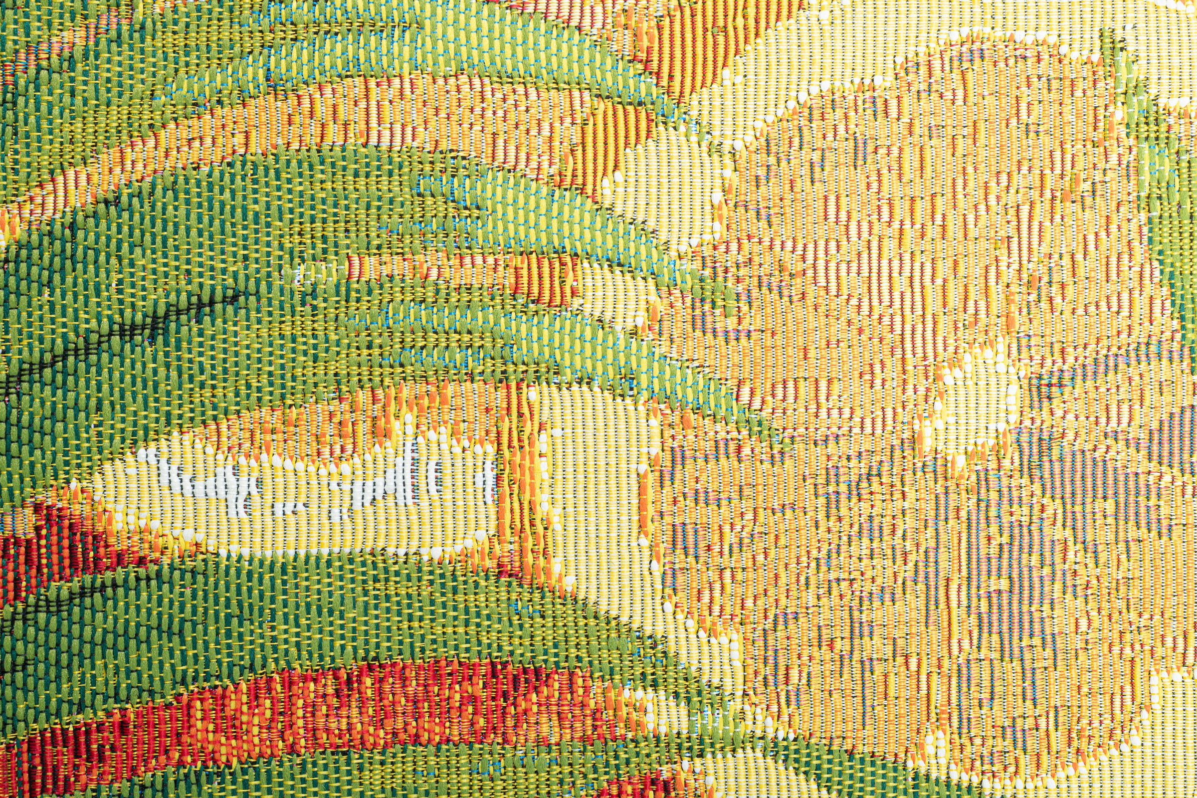Sansibar Teppich »Rantum Beach 001« rund 5 mm Höhe Flachgewebe, modernes Sommer Design, In- und Outdoor geeignet