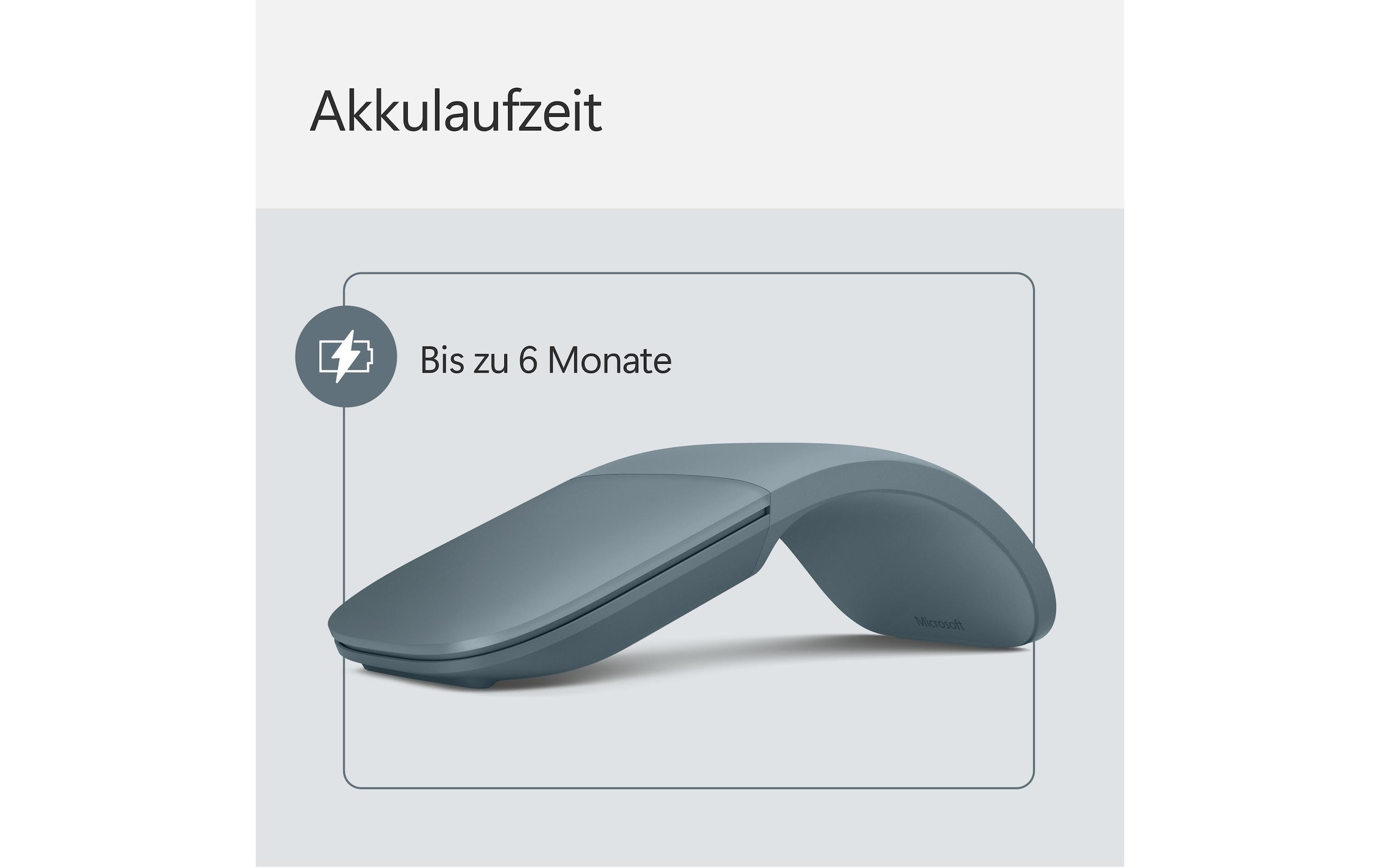 Microsoft Maus »Surface Arc Mouse«, Bluetooth, faltbar, Touch Oberfläche, Scrollrad-Emulation