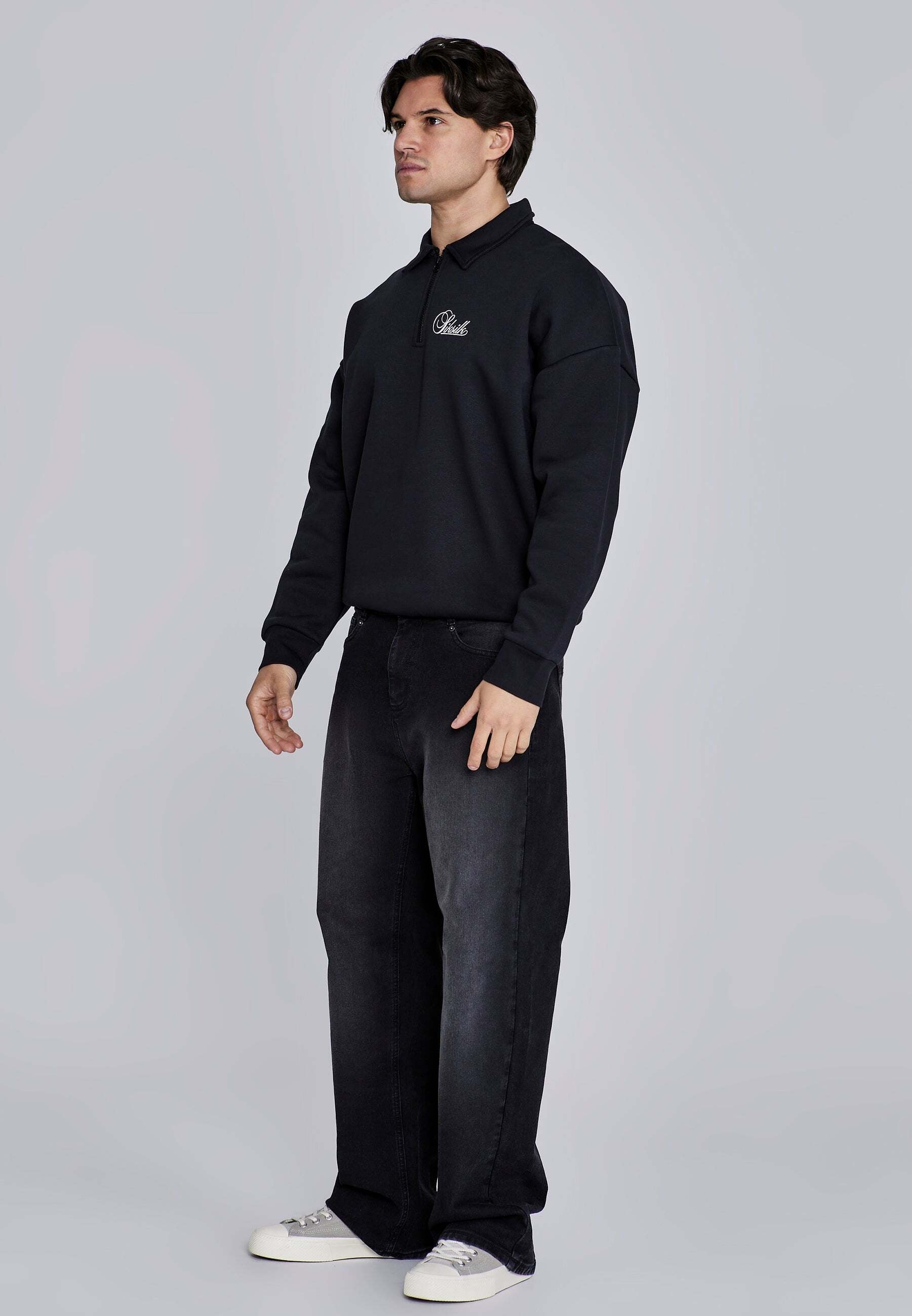 Siksilk Sweatshirt »Siksilk Sweatshirt Essentials Polo Sweater«
