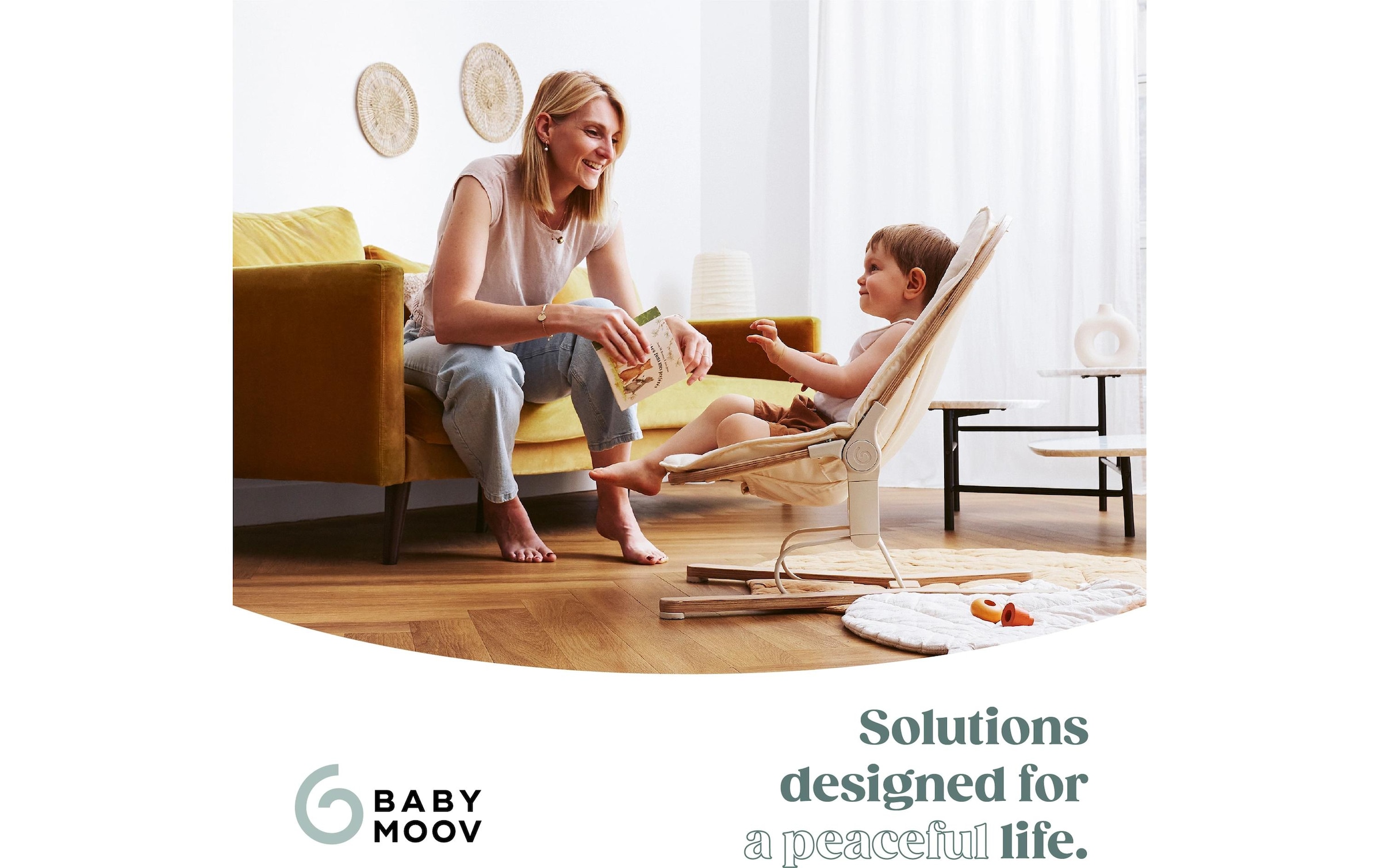 BABYMOOV Transat pour bébé »Swoon Flow« Mitwachsende Babywippe bis 18 kg