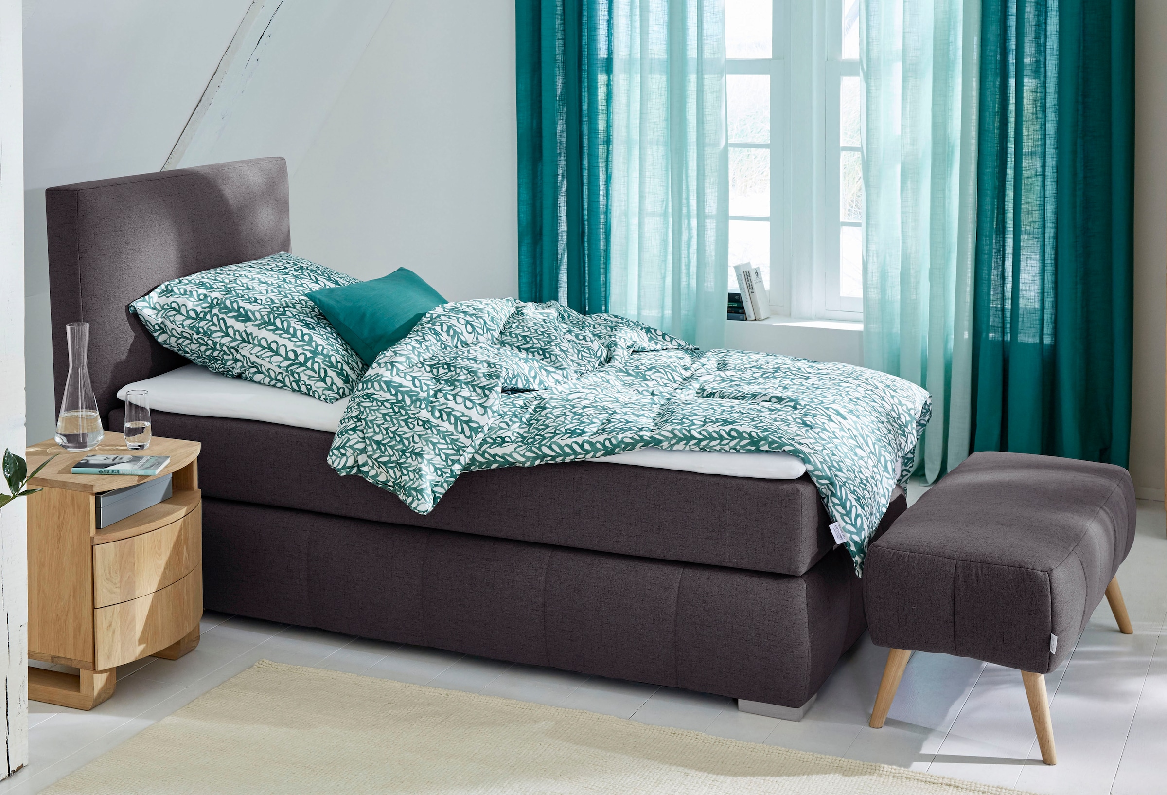 Home affaire Lit boxspring »Wehma« incl. surmatelas dans 3 matelas différents, aussi en velours