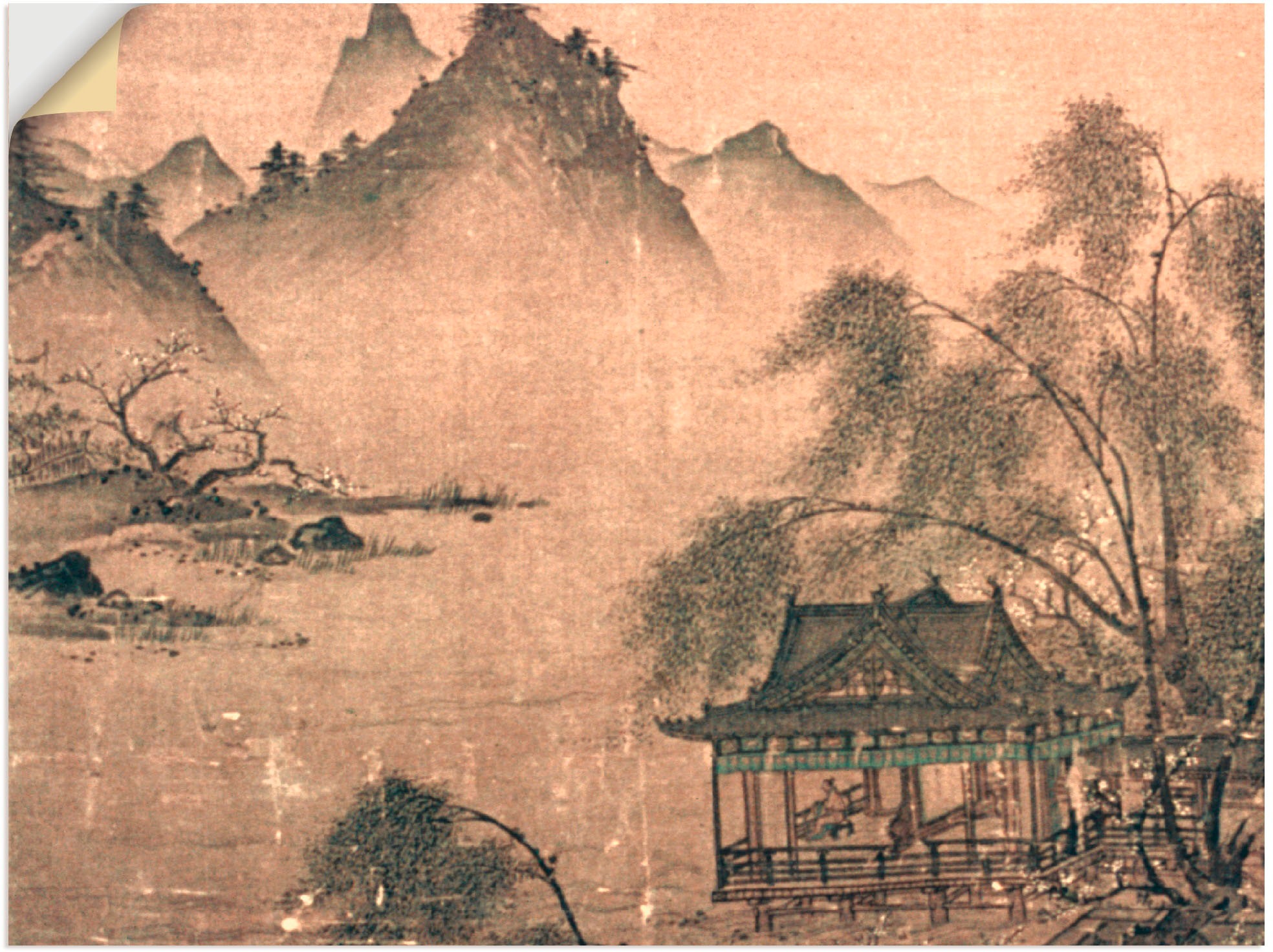 Image of Artland Wandbild »Balustrade an der Wasserseite«, Asien, (1 St.), in vielen Grössen & Produktarten - Alubild / Outdoorbild für den Aussenbereich, Leinwandbild, Poster, Wandaufkleber / Wandtattoo auch für Badezimmer geeignet bei Ackermann Versand Schweiz