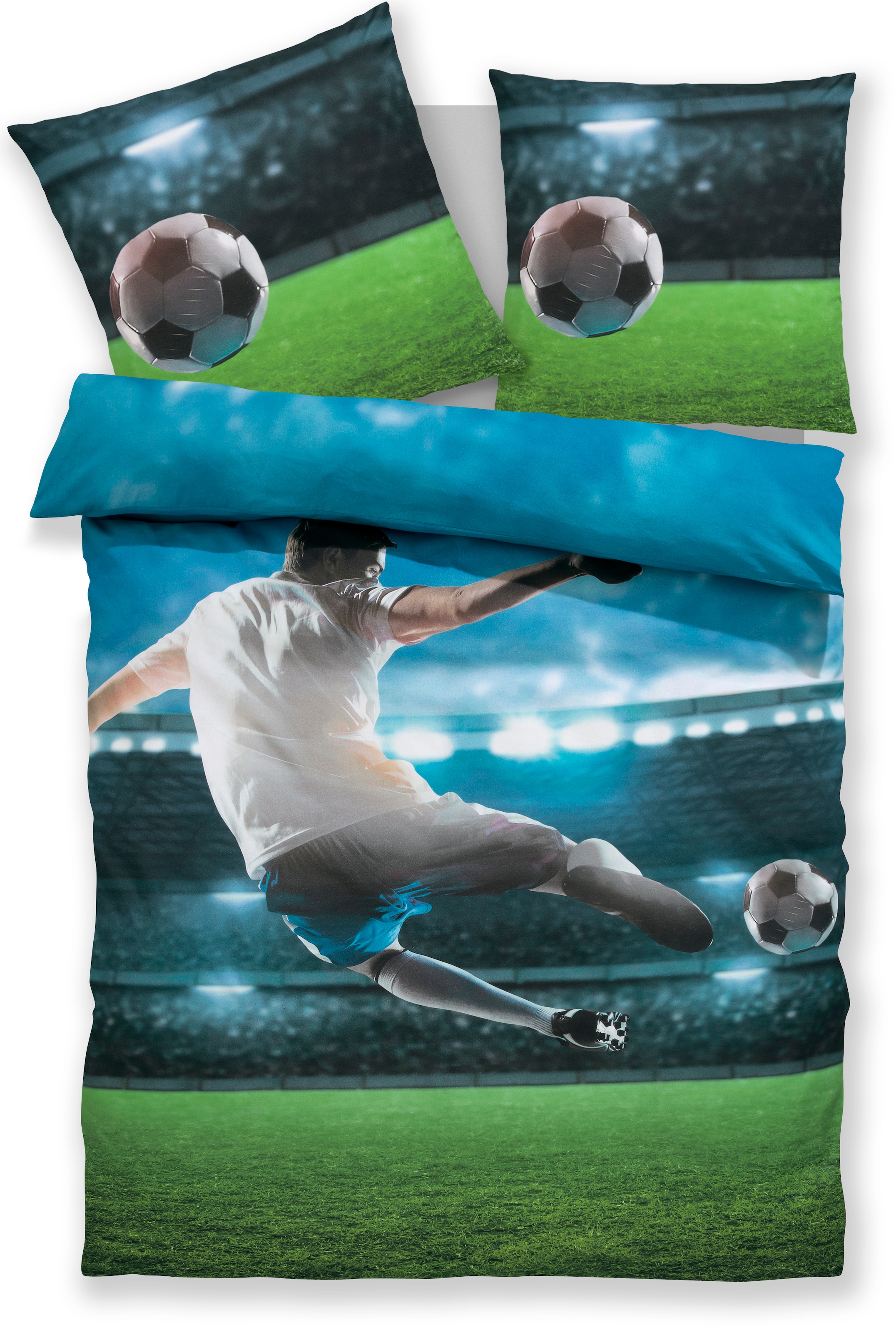 GOODproduct Linge de lit »Joonas« 2 cuis Fussball, American Football