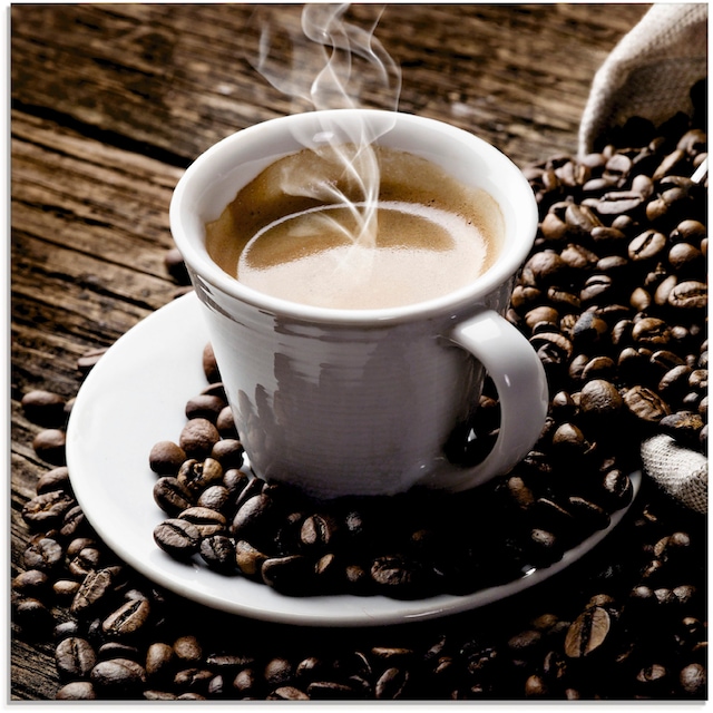 Artland Glasbild »Heisser Kaffee - dampfender Kaffee«, Getränke, (1 St.)  kaufen