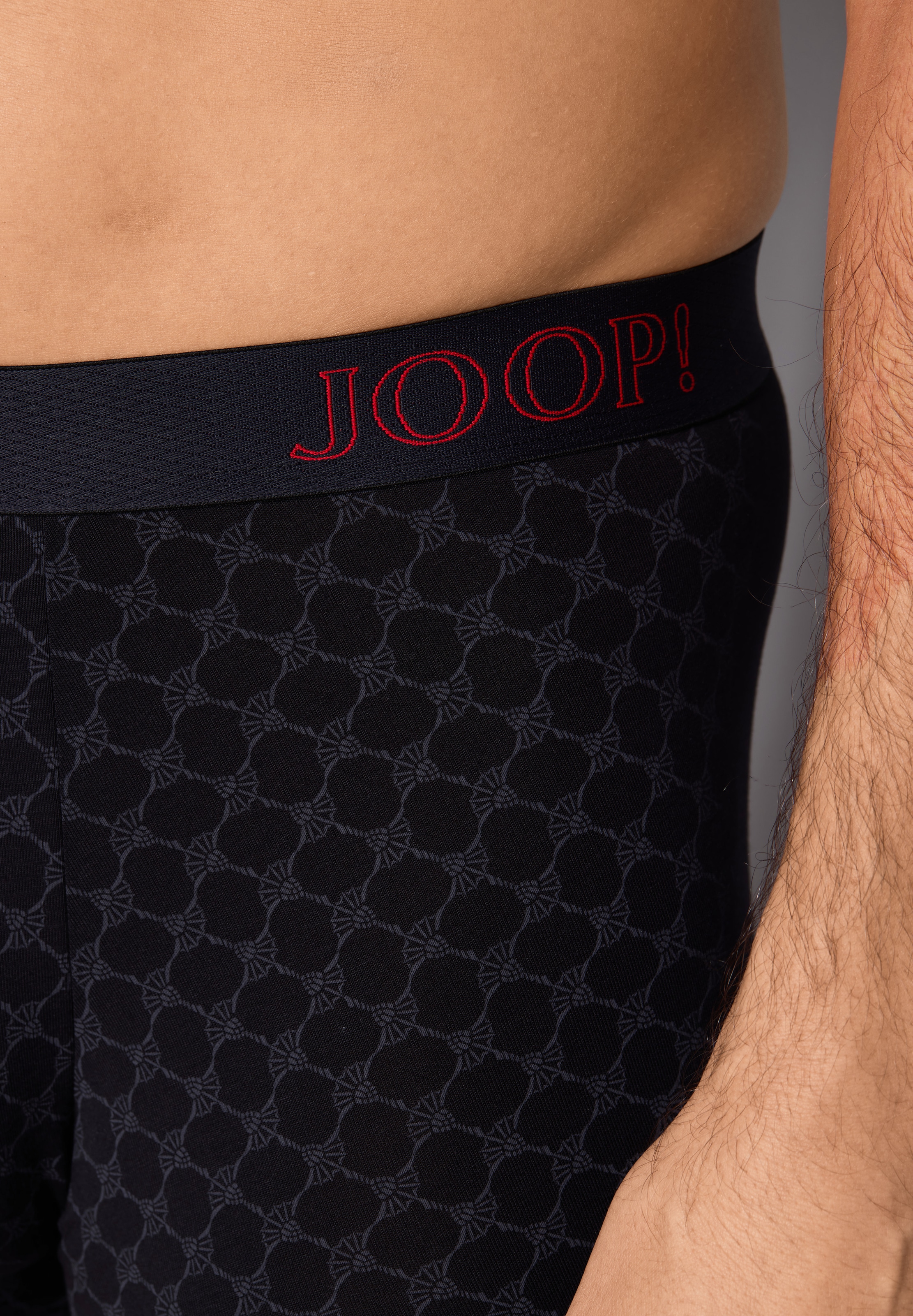 JOOP! Boxershorts »Everyday« 3er Pack,  ohne Eingriffe, Cornflower-Design, elastischer Logobund