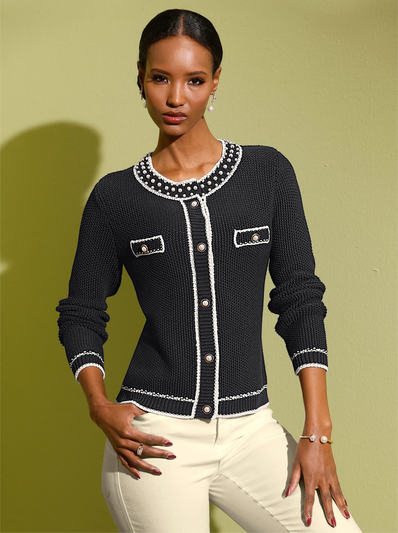 creation L Strickjacke