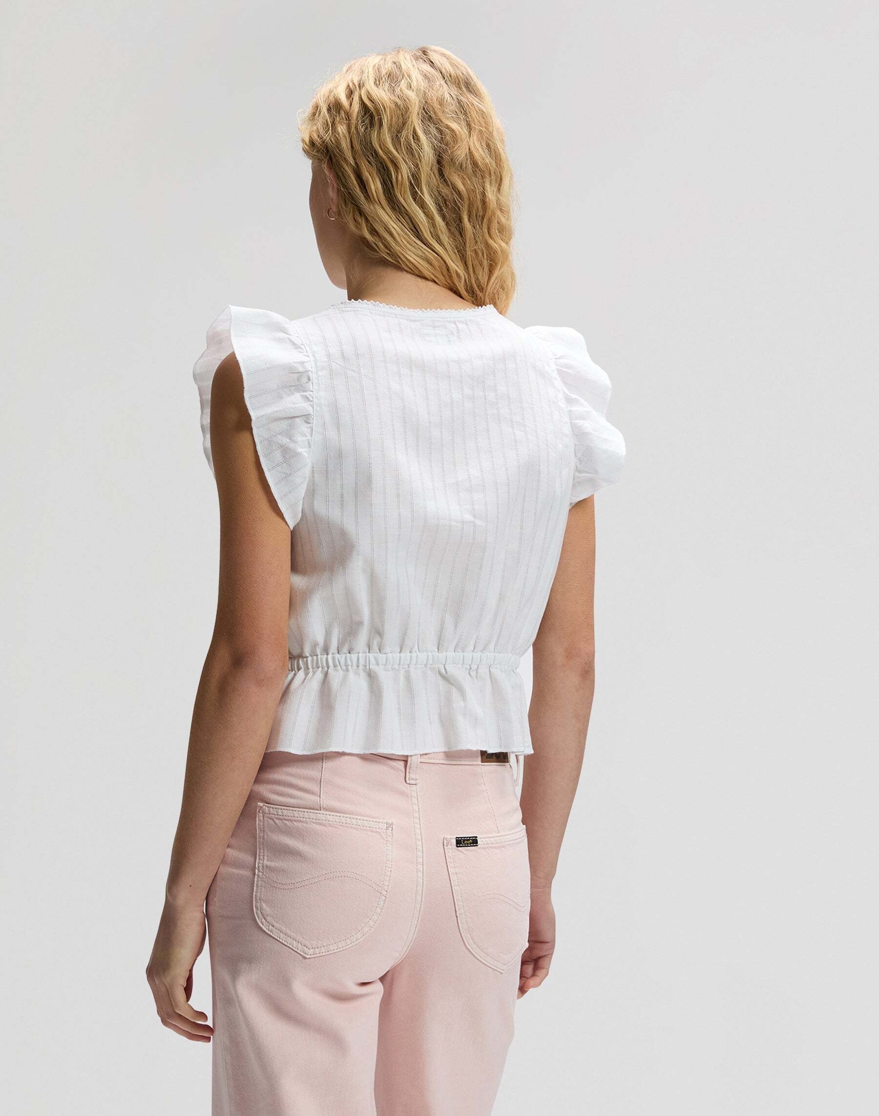 Lee® Blouse à manches courtes »Lee Kurzarmbluse Ruffle Sleeve«