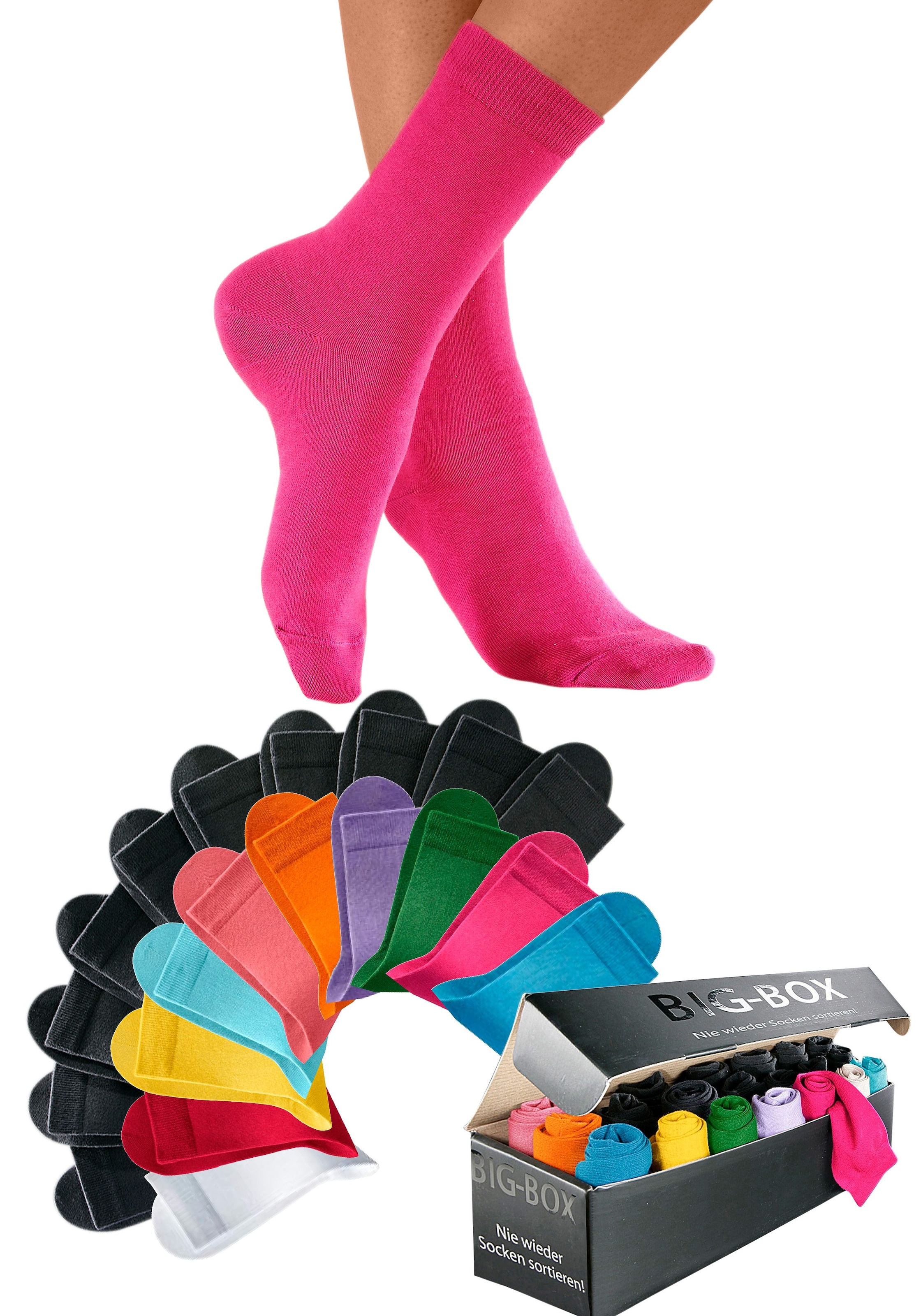 Go in Basicsocken, (Box, 20 Paar), in der grossen Big-Box