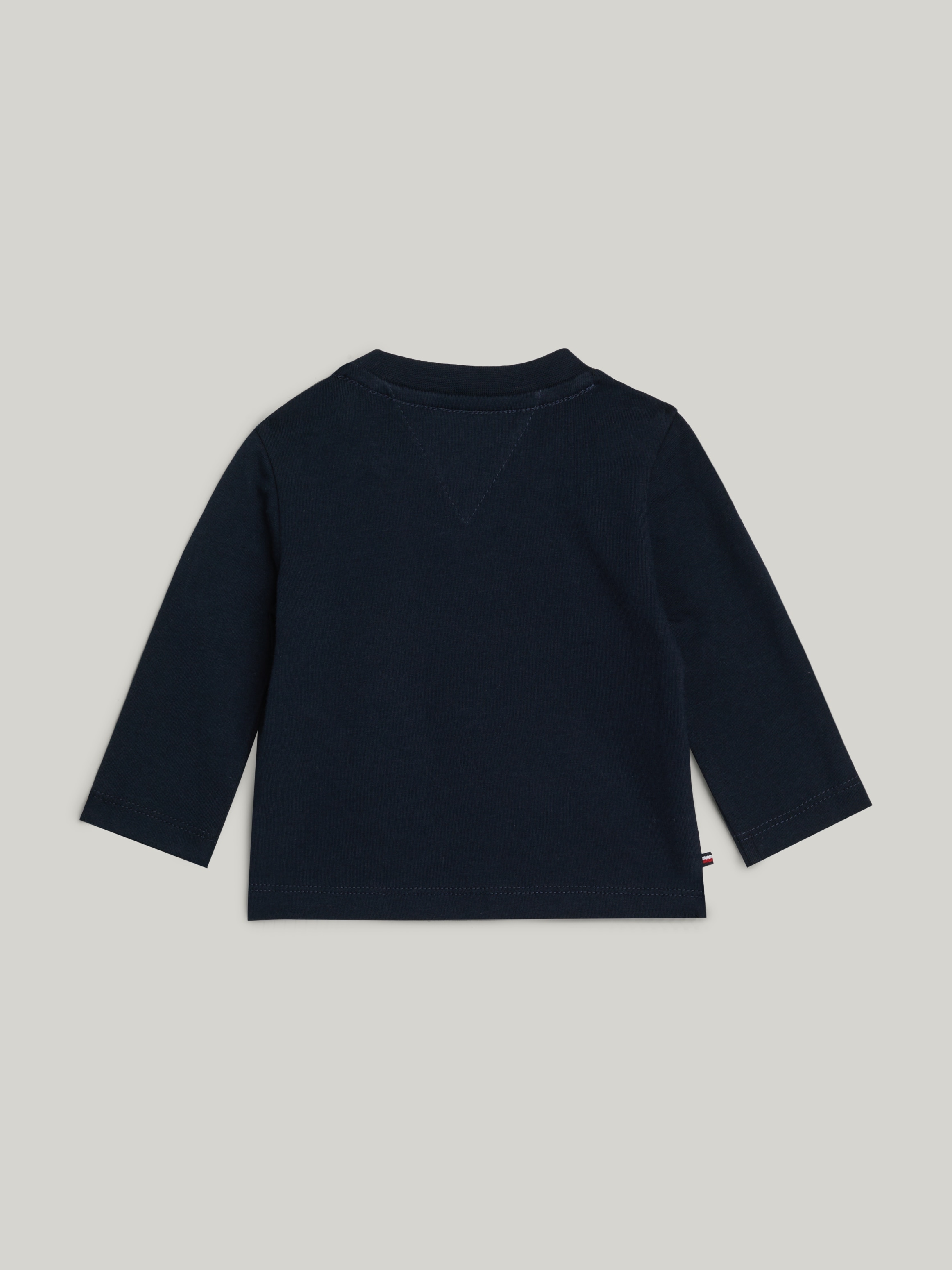 Tommy Hilfiger Langarmshirt »MONOTYPE OVAL REGULAR TEE LS«, Baby bis 2 Jahre mit Logoschriftzug