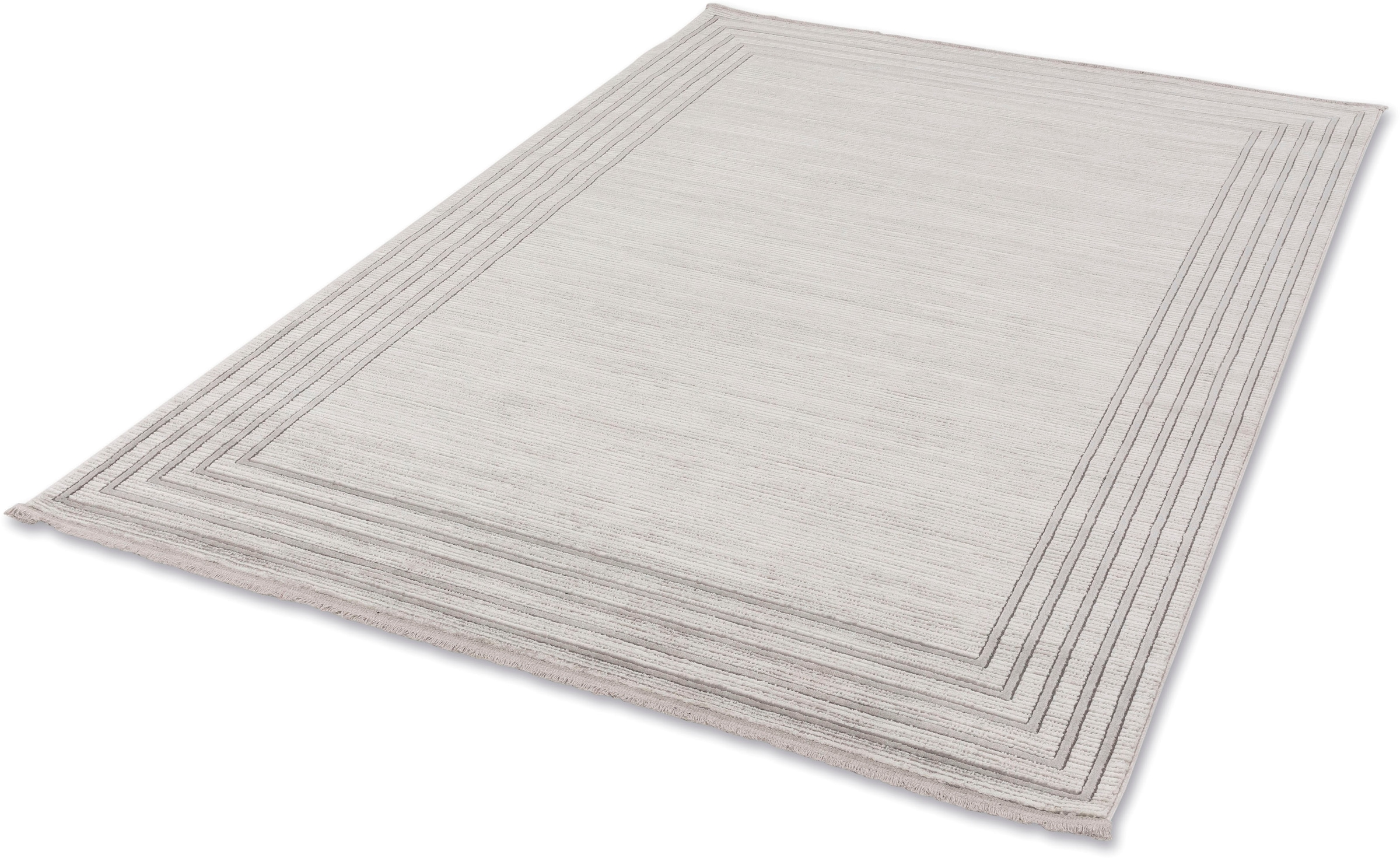 Image of ASTRA Teppich "Vercelli 231/232 Kurzflorteppich" rechteckig 9 mm Höhe 3-D Effekt, wollig weiche Oberfläche, mit Fransen, Wohnzimmer
