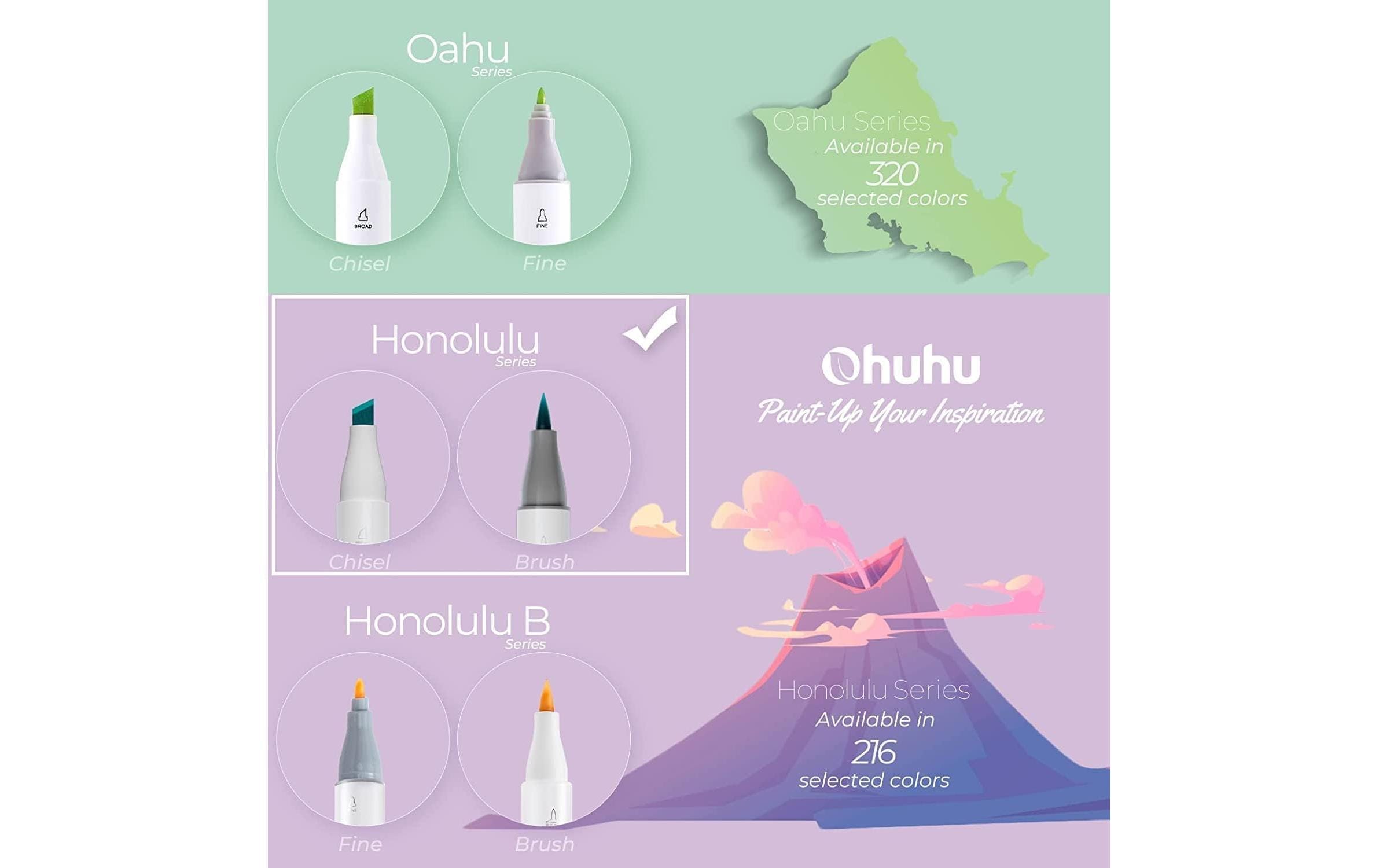   Marqueur »Ohuhu Honolulu Pastellfarben, 48 Stück«