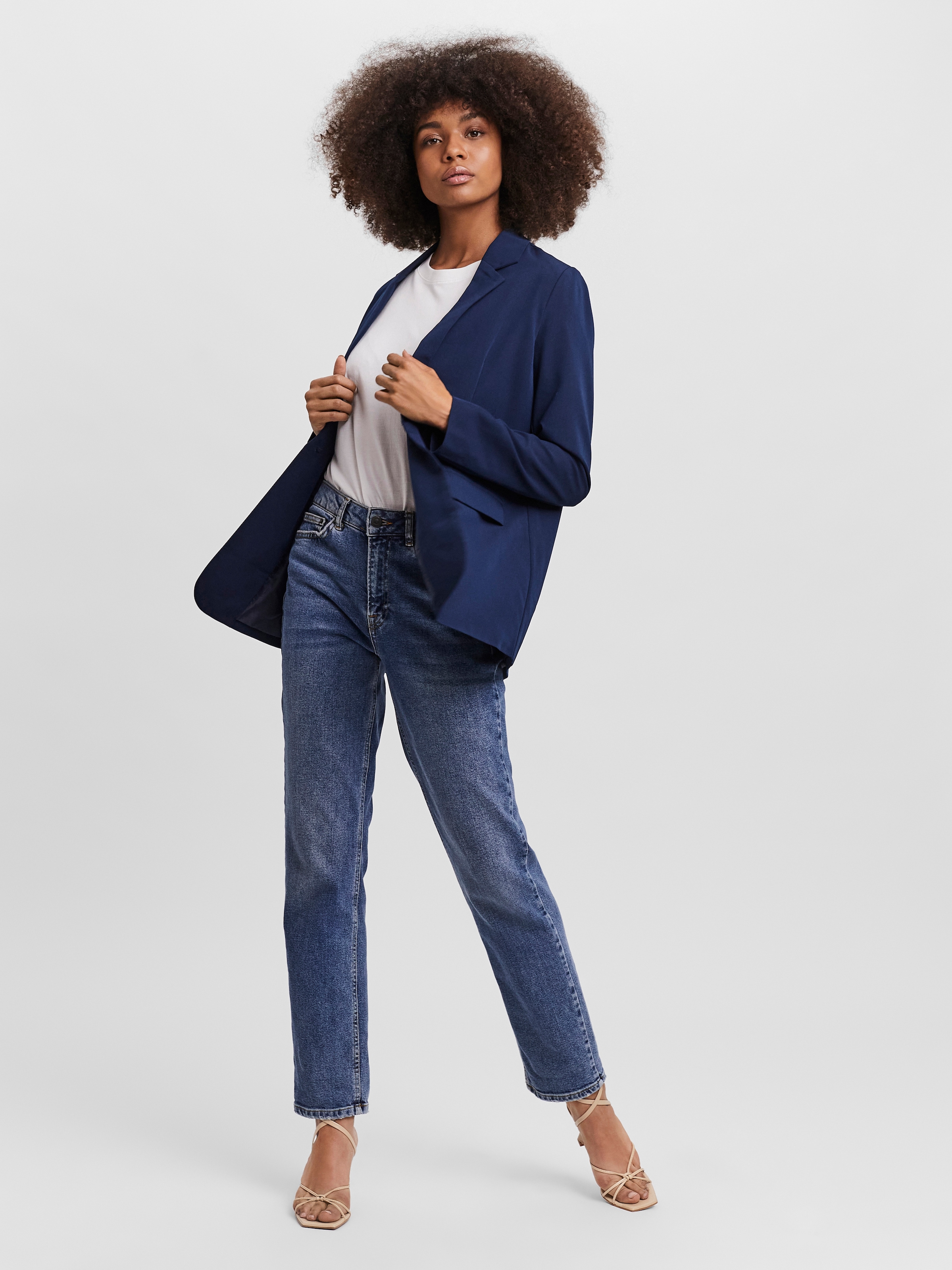 Vero Moda Blazer long »VMZELDA LS LOOSE BLAZER NOOS« forme décontractée, fermeture 1 bouton
