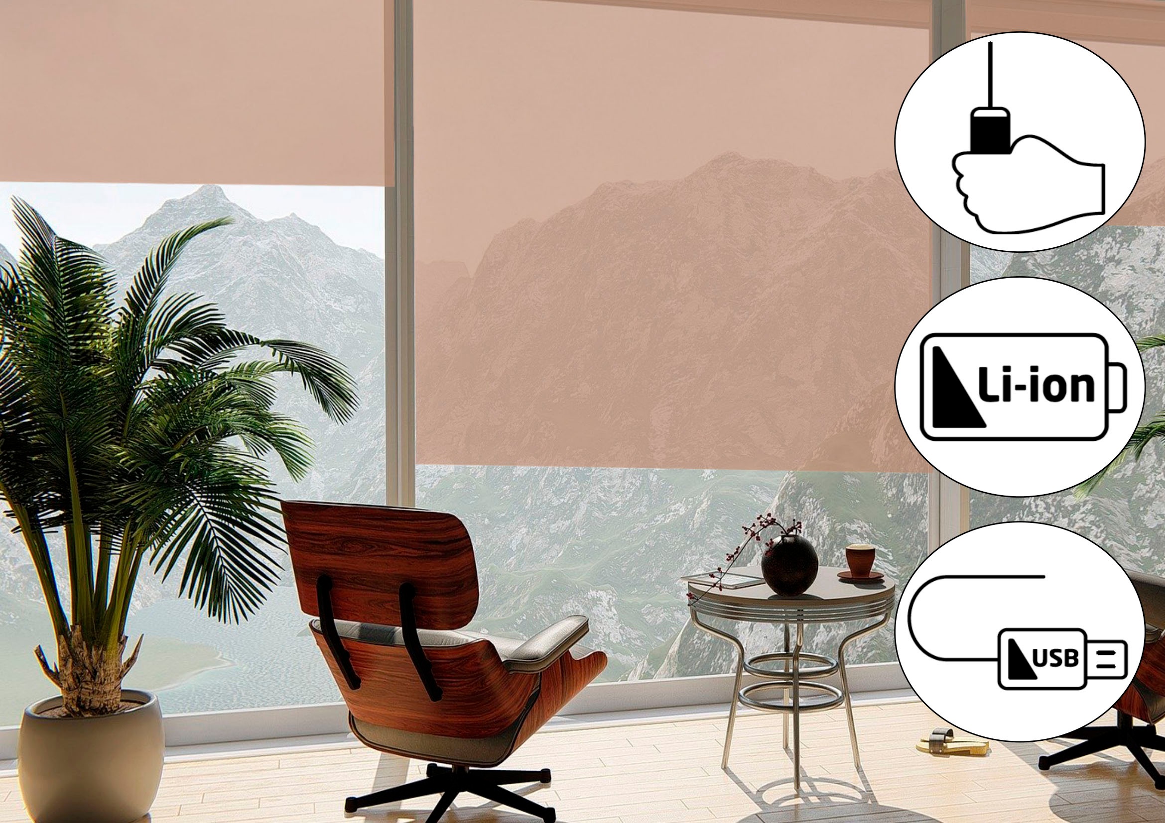 Image of sunlines Seitenzugrollo »Classic Style Akku-Rollo«, Lichtschutz, freihängend, Made in Germany bei Ackermann Versand Schweiz