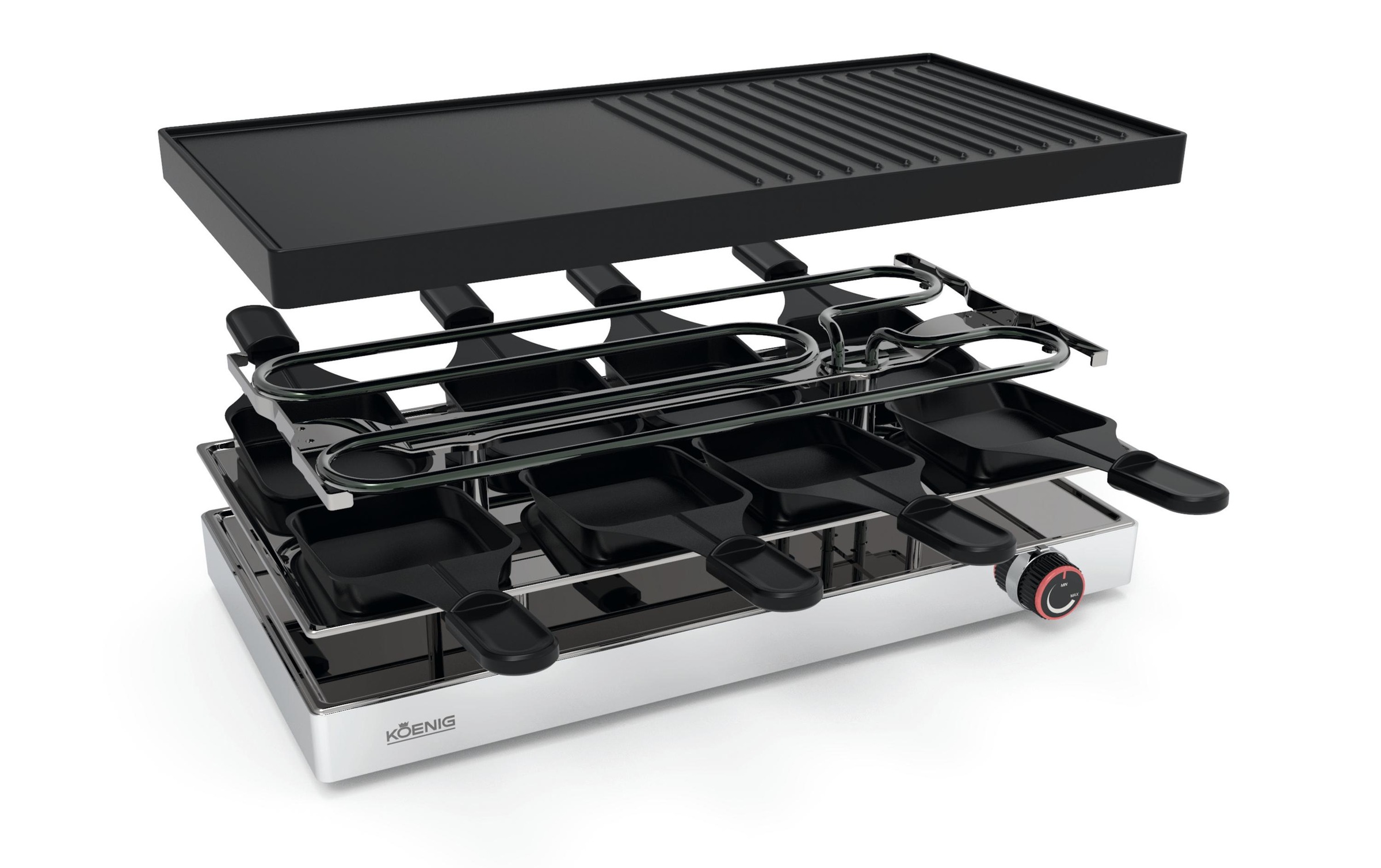 KOENIG Raclette »Elegance 8 Pers«, 8 St. Raclettepfännchen, 1200 W