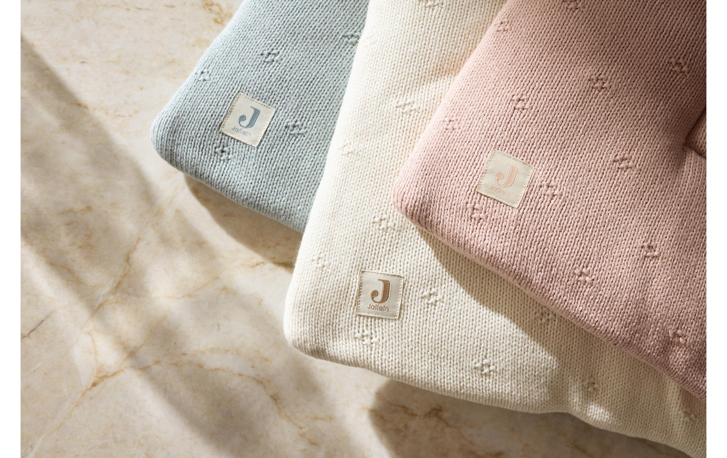 Jollein Krabbeldecke »Cosy Knit Ivory 75 x 95 cm«
