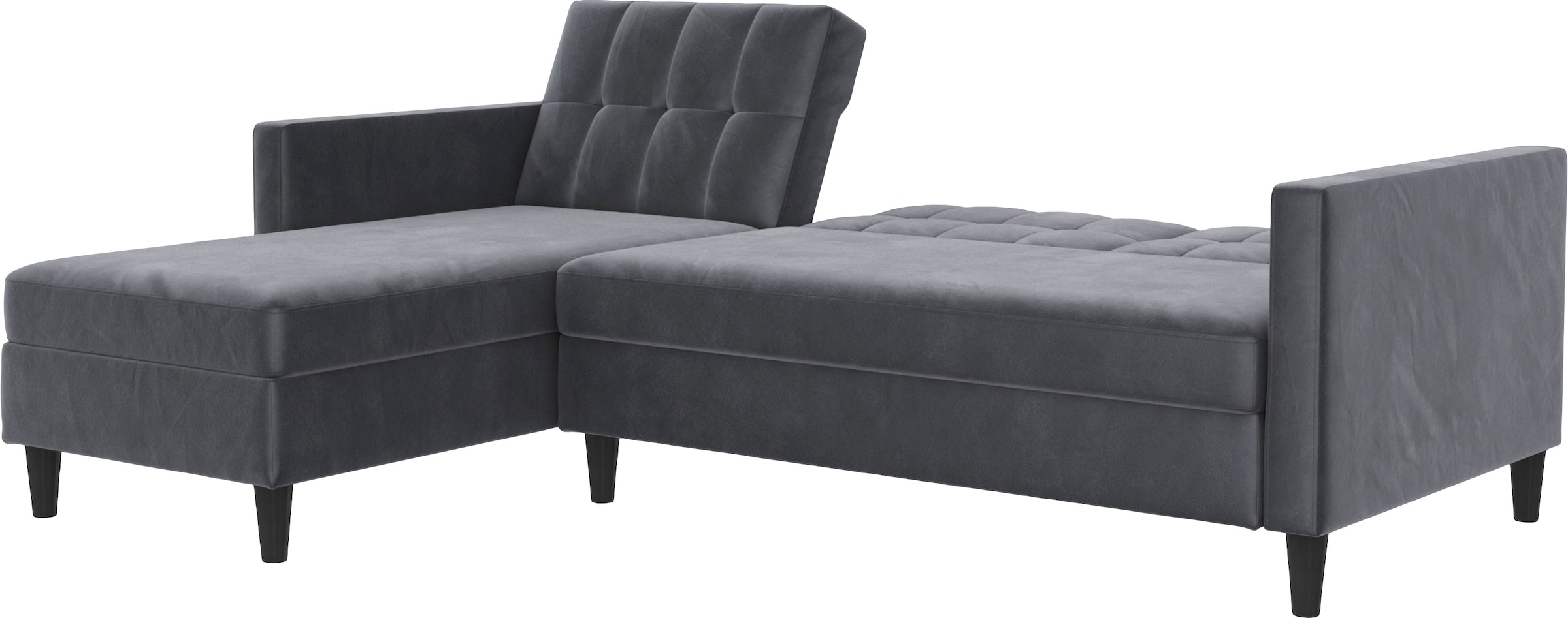 Dorel Home Ecksofa »Hartford II«, mit Bettfunktion und Stauraum, Recamiere beidseitig montierbar