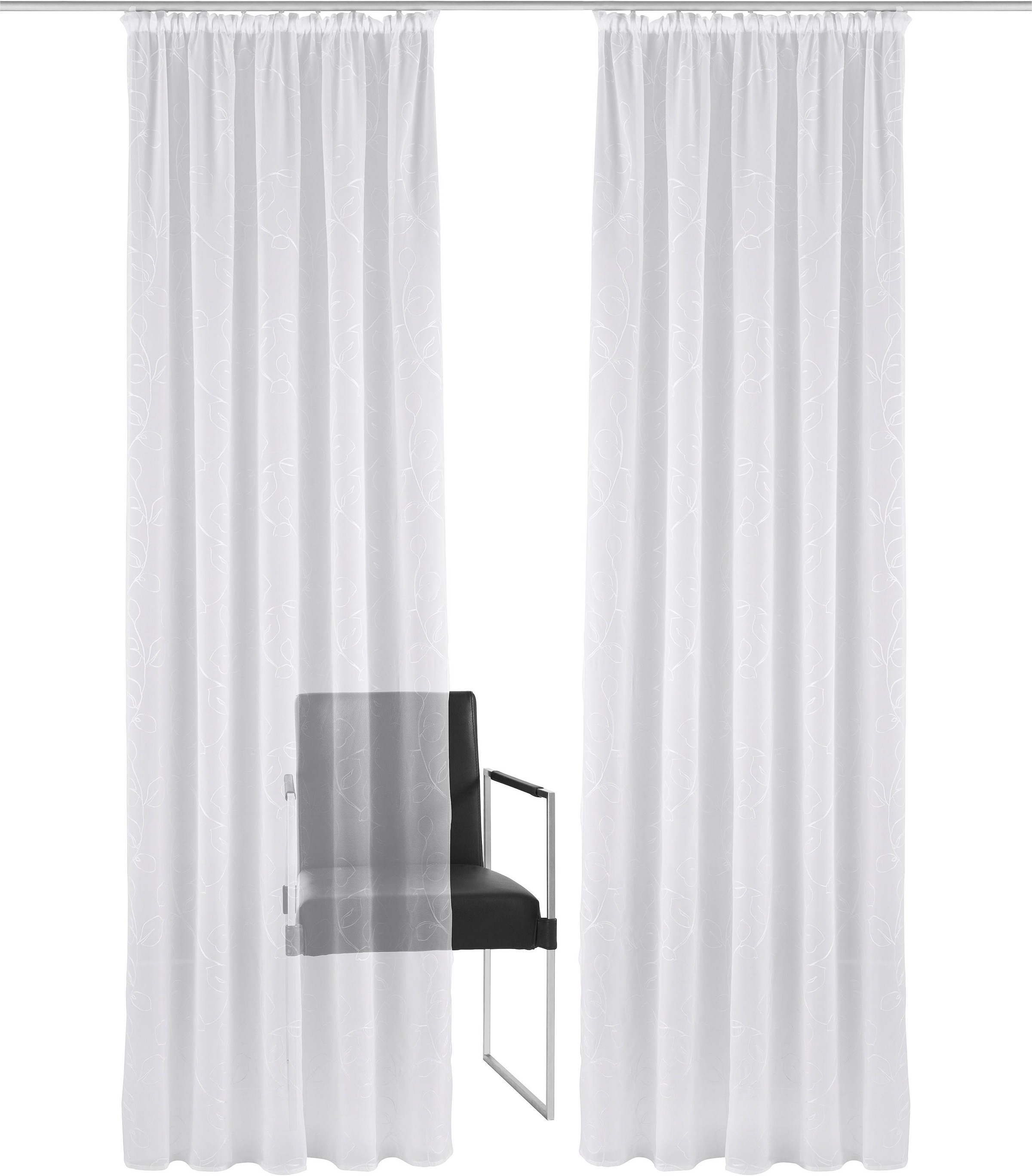 affaire versandkostenfrei »Adele«, transparent, Stickerei, floraler Voile mit St.), auf ♕ (1 Gardine Home