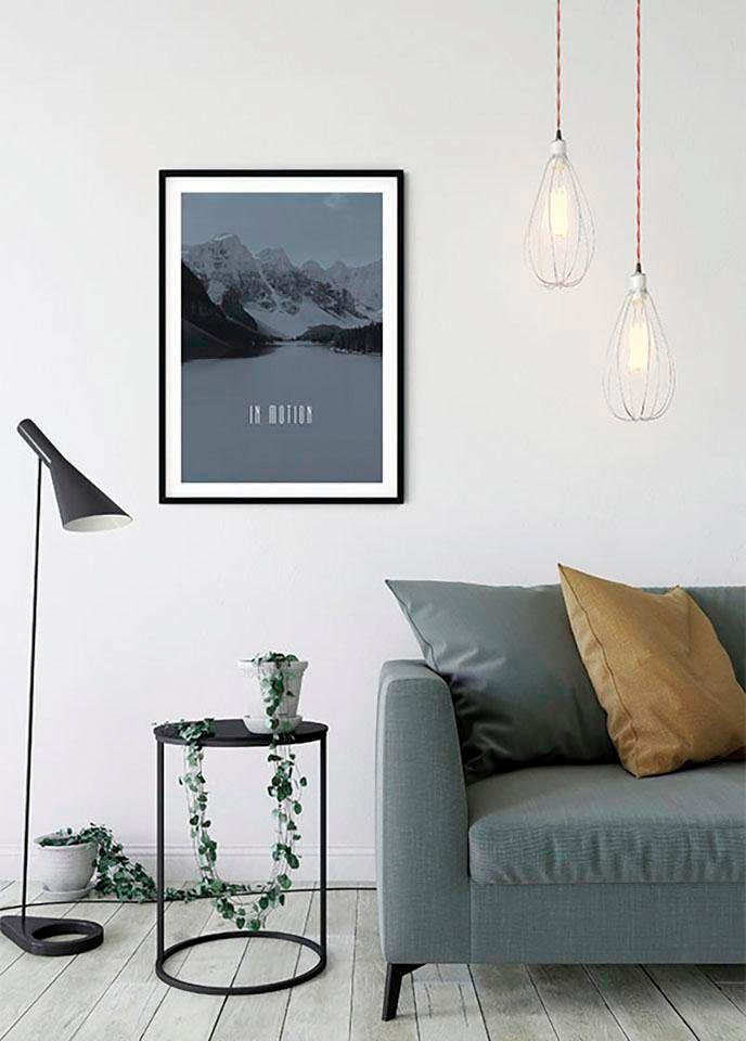 Komar Poster »Word Lake In Motion Steel«, Natur, (1 St.), Kinderzimmer, Schlafzimmer, Wohnzimmer