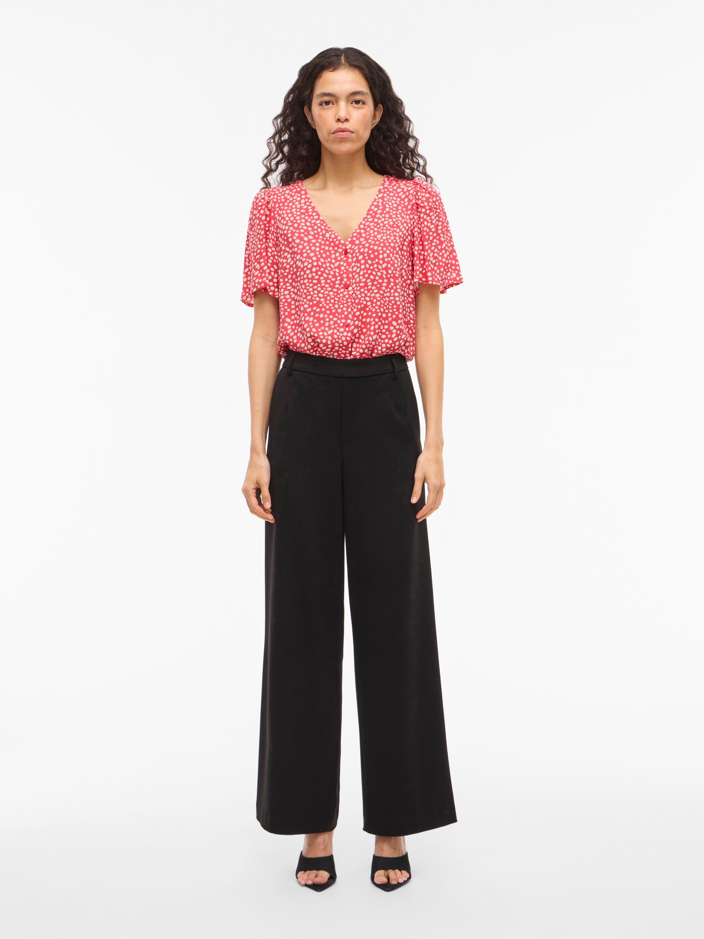 Vila Hemdbluse »VIGRACE V-NECK S/S SHIRT - NOOS«