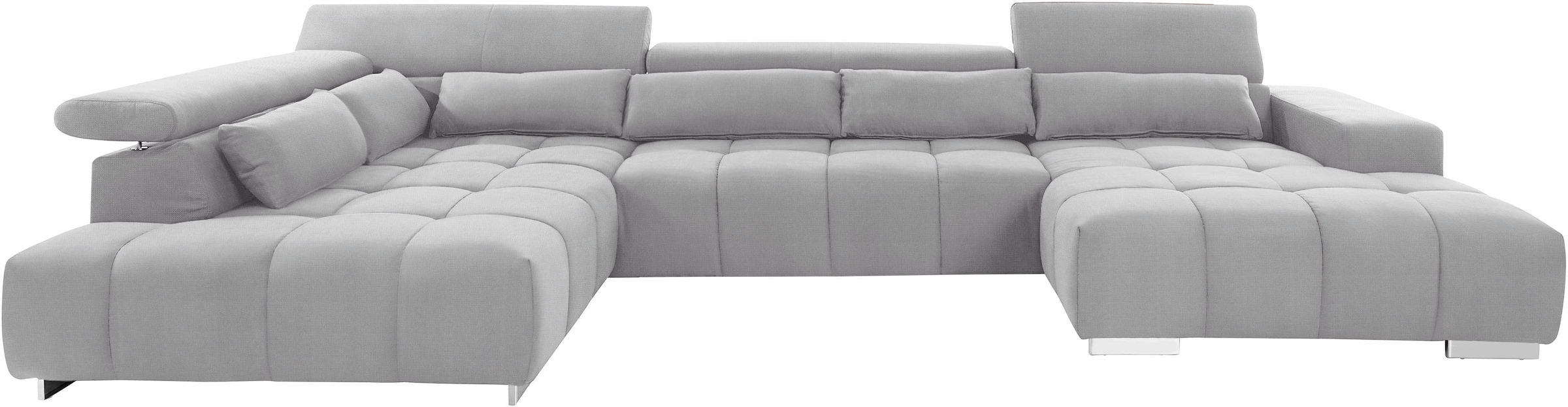 COTTA Wohnlandschaft »Orion U-Form«, mit Kopfteilverstellung & 6 Nierenkissen