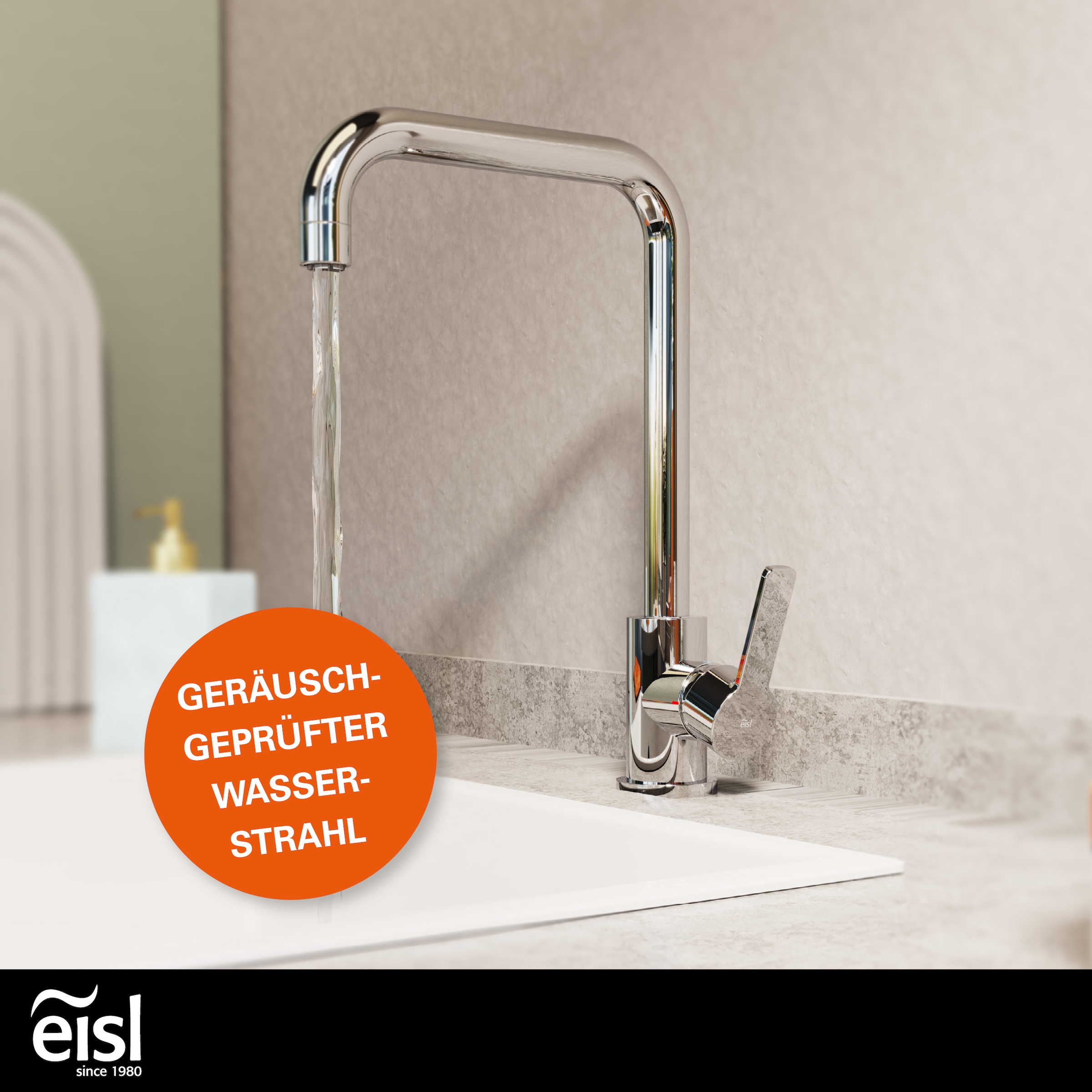 Eisl Spültischarmatur »Futura« Niederdruckarmatur, Dripless, Cold-Start, 360° schwenkbar