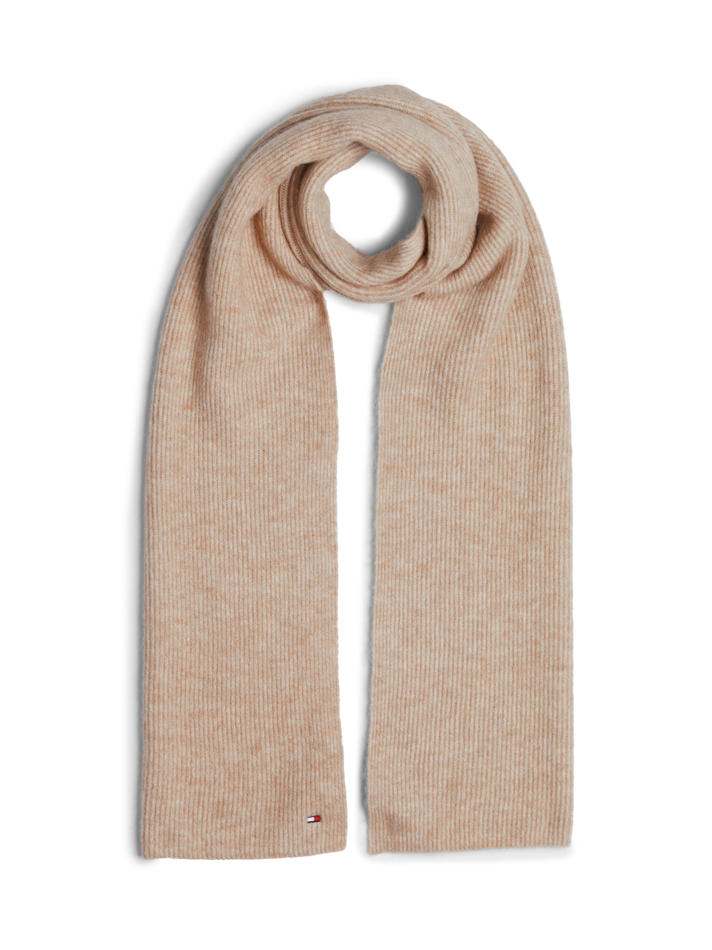 Tommy Hilfiger Strickschal »ESSENTIAL FLAG FUZZY SCARF«, mit Logostickerei