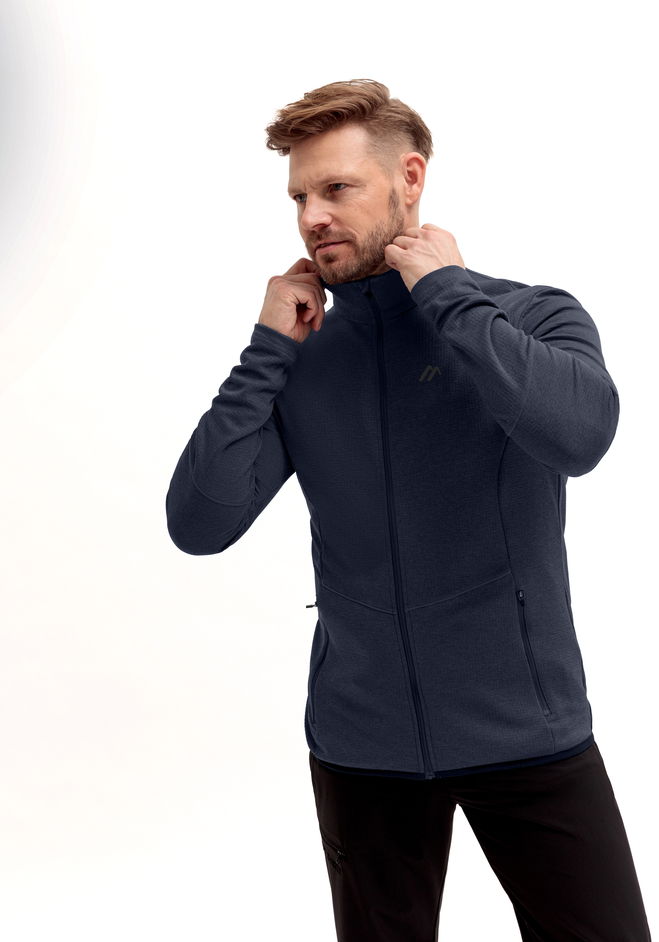 Maier Sports Fleecejacke »Sinaia M«, Herren Midlayer, atmungsaktiv und schnelltrocknend, Slim Fit