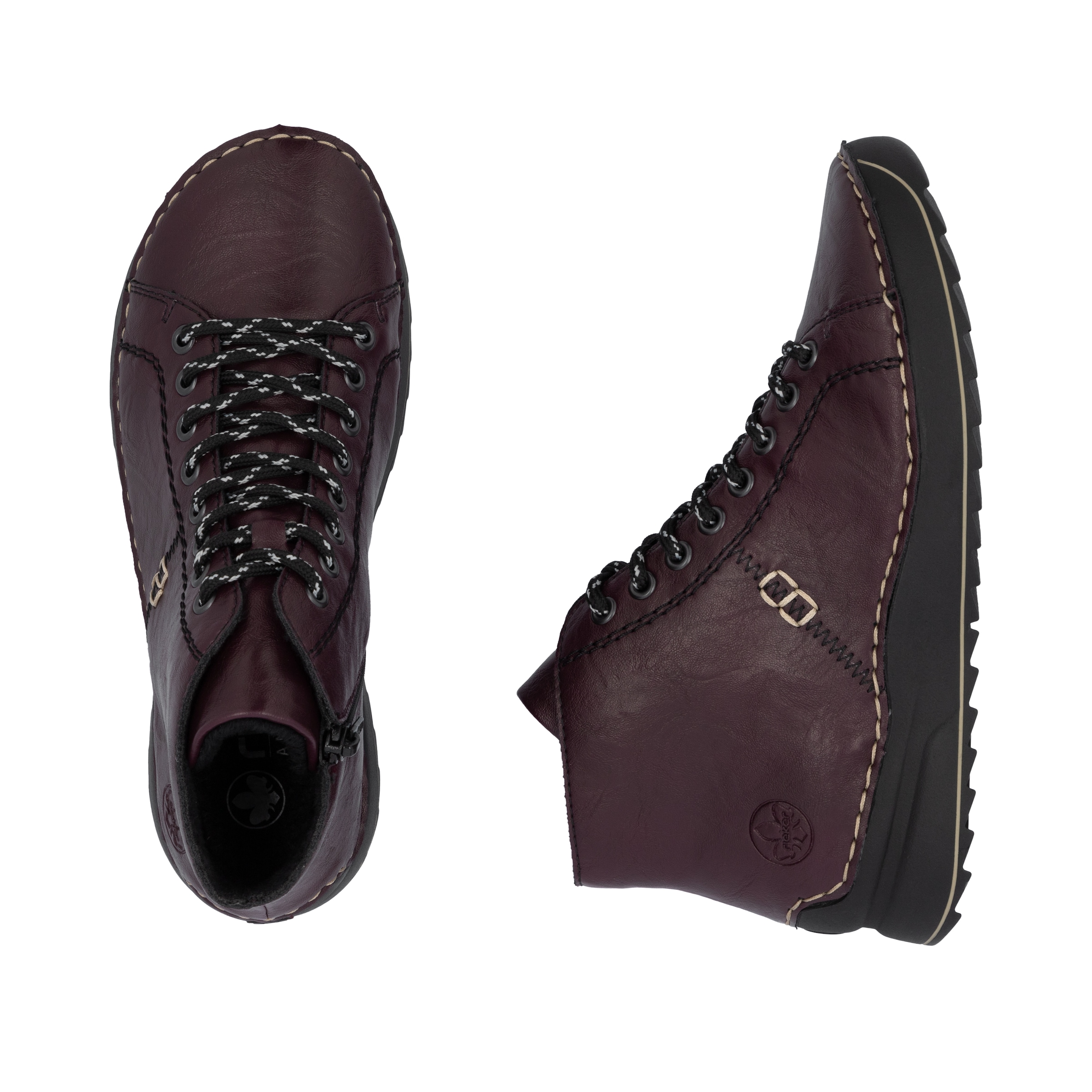 Rieker Bottines à lacets  bottines à lacets, sneakers montantes, bottines à plateforme avec semelle profilée