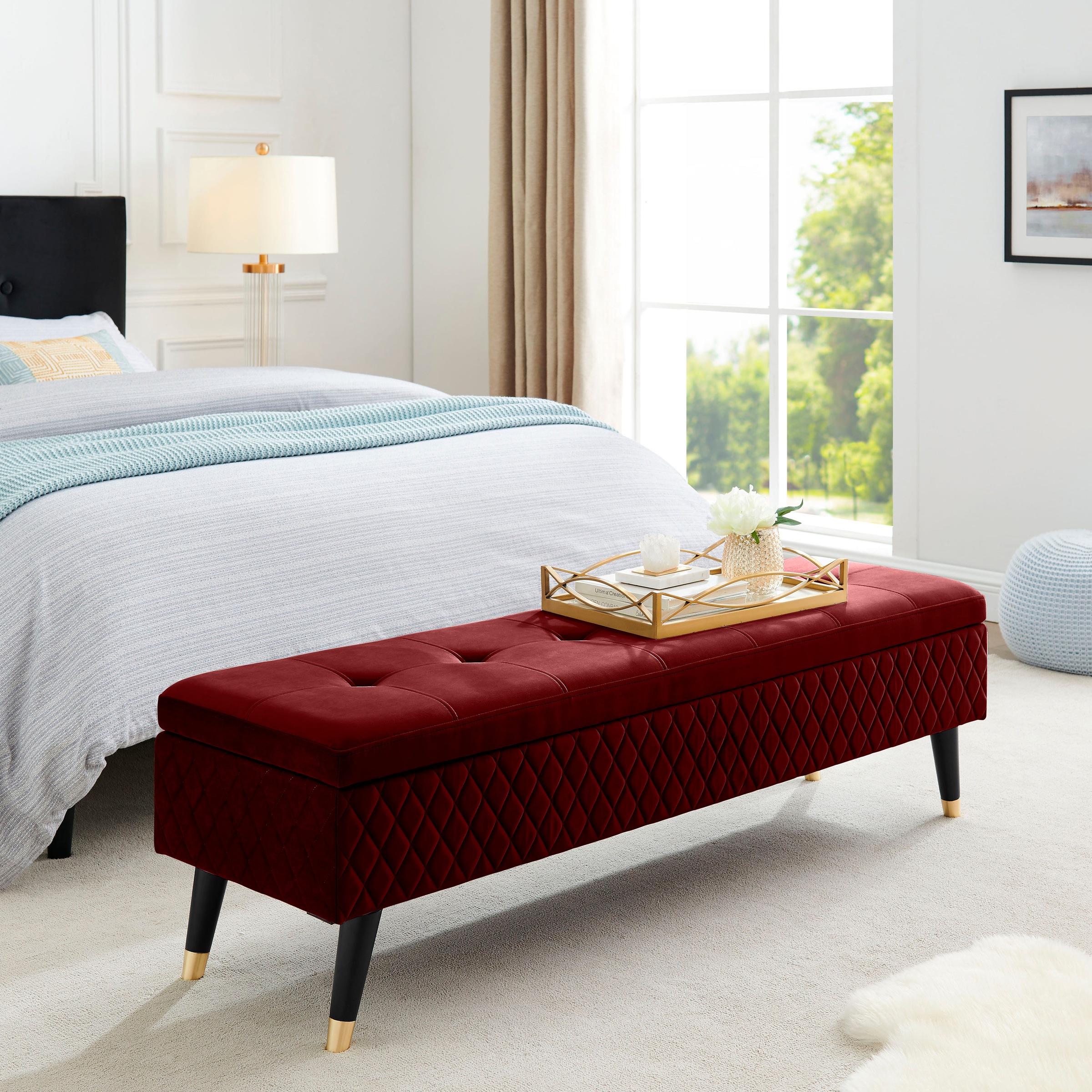 Image of Leonique Bettbank »Rennes«, Sitzfläche gesteppt, Sitzbank mit Stauraum, auch als Garderobenbank geeignet bei Ackermann Versand Schweiz